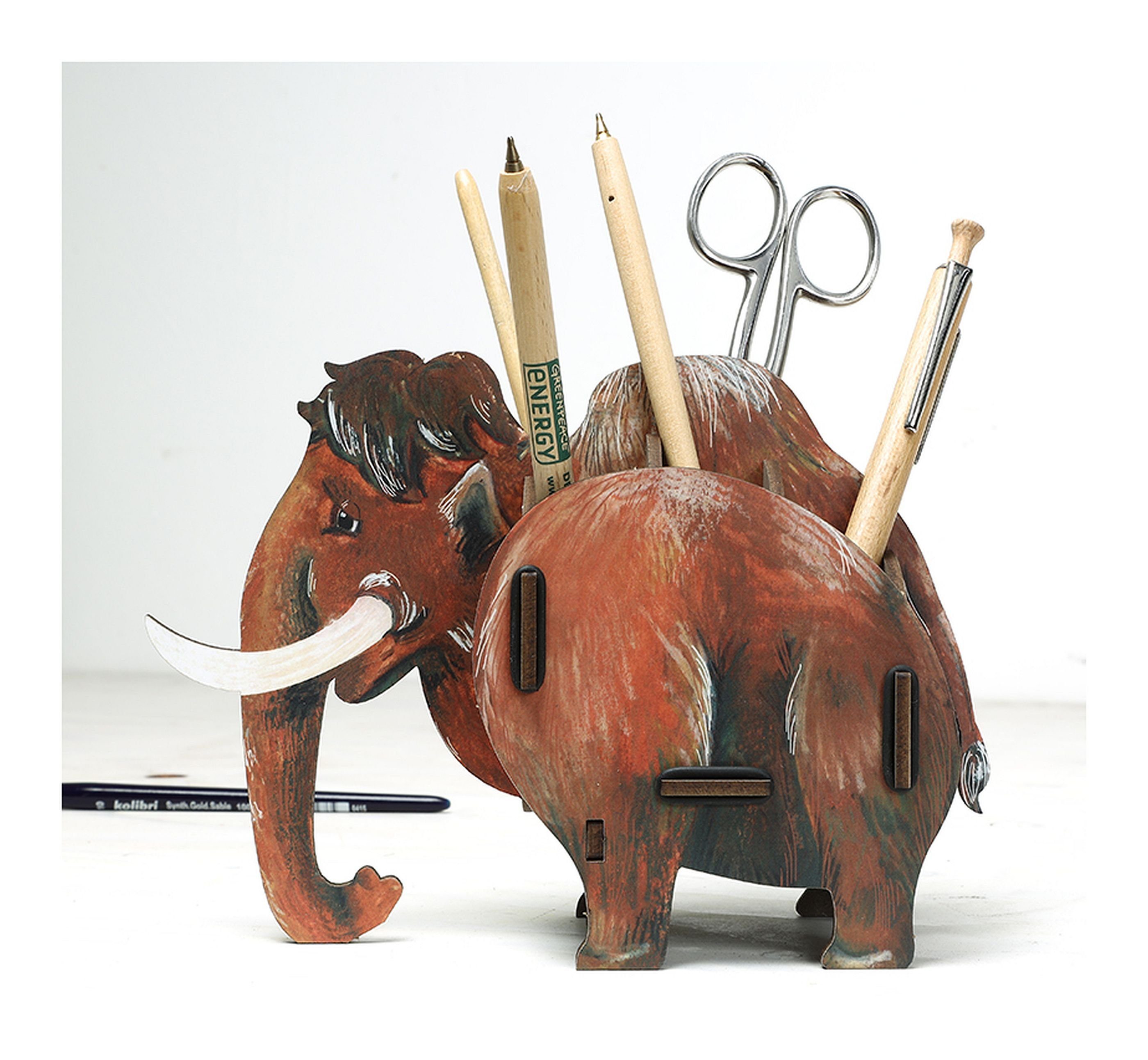 WERKHAUS® Aufbewahrungsbox Werkhaus - Stiftebox "Mammut" Stiftehalter Stifteköcher WE2063