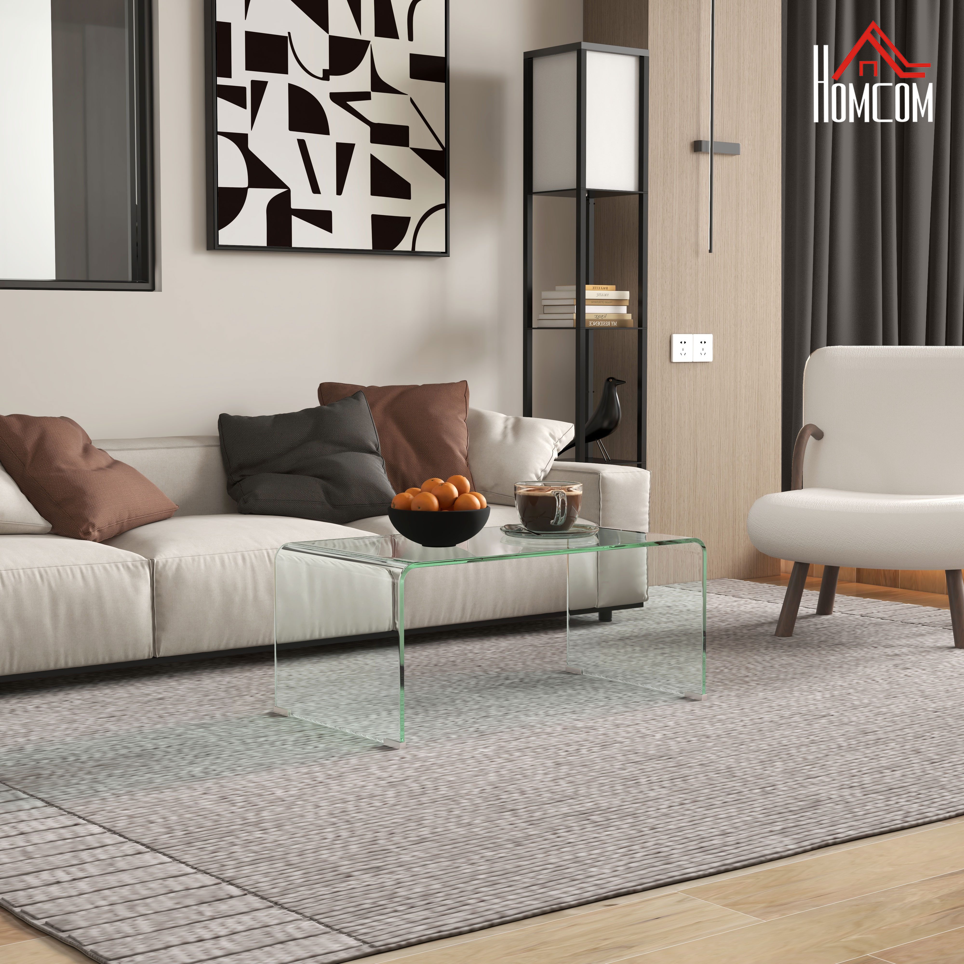 HOMCOM Couchtisch (80x45x35 cm Wohnzimmertisch, 1-St., günstig online kaufen