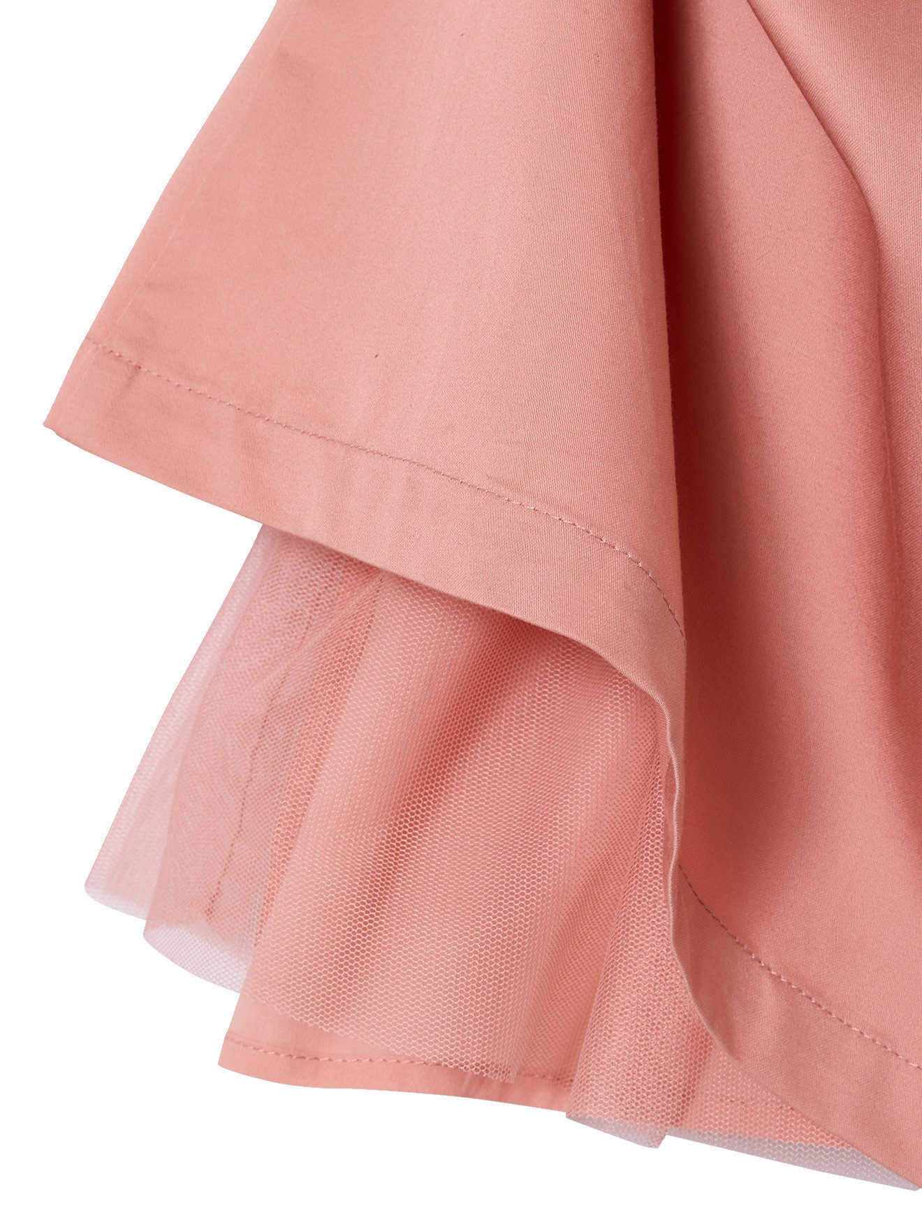 vertbaudet Minikleid Festliches Mädchen Kleid mit goldenem Gürtel – Bild 4 von 5