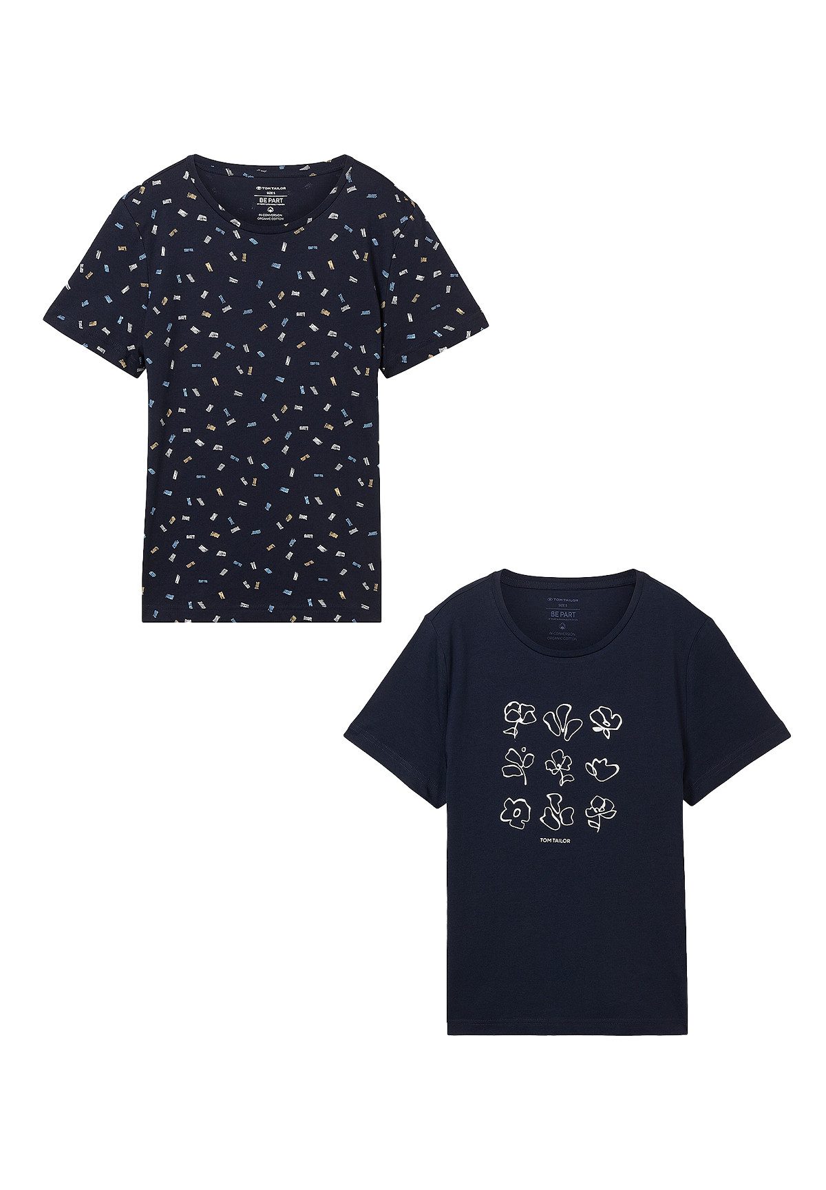 TOM TAILOR T-Shirt 2er-Set Rundhals Kurzarm günstig online kaufen
