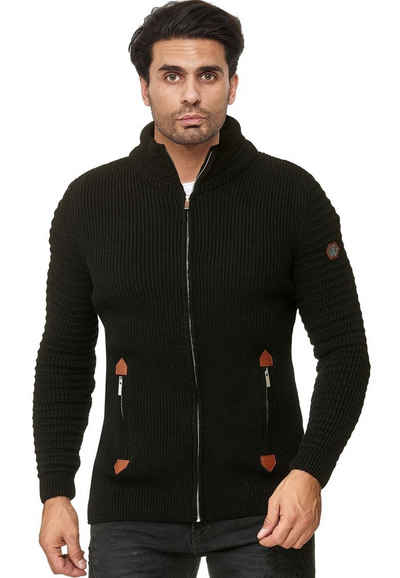 RedBridge Strickjacke Tampa mit Stehkragen