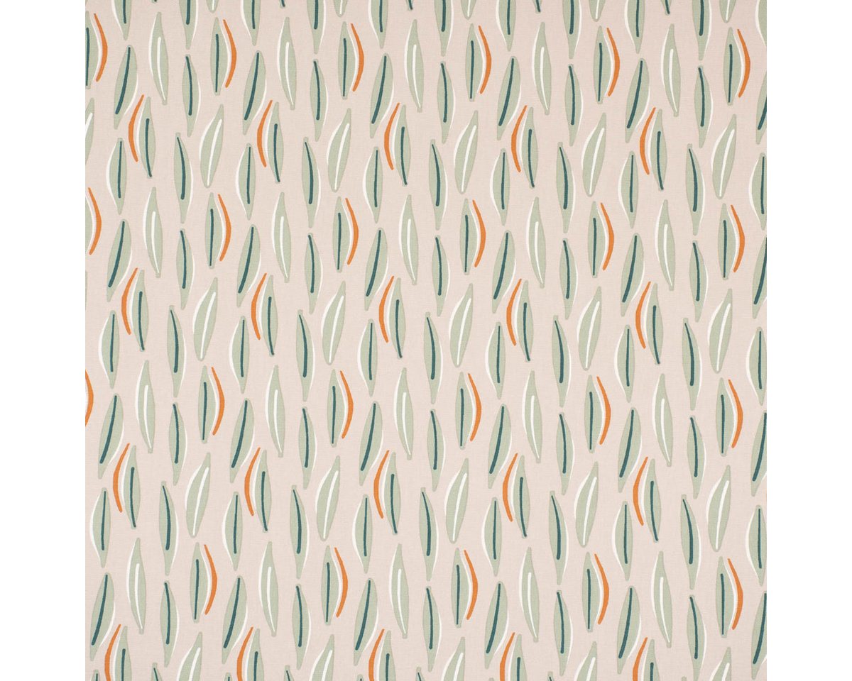 Thumbnail - SCHÖNER LEBEN. Stoff Dekostoff Baumwolle Canvas Cojio Blätter abstrakt beige grün 1,5m