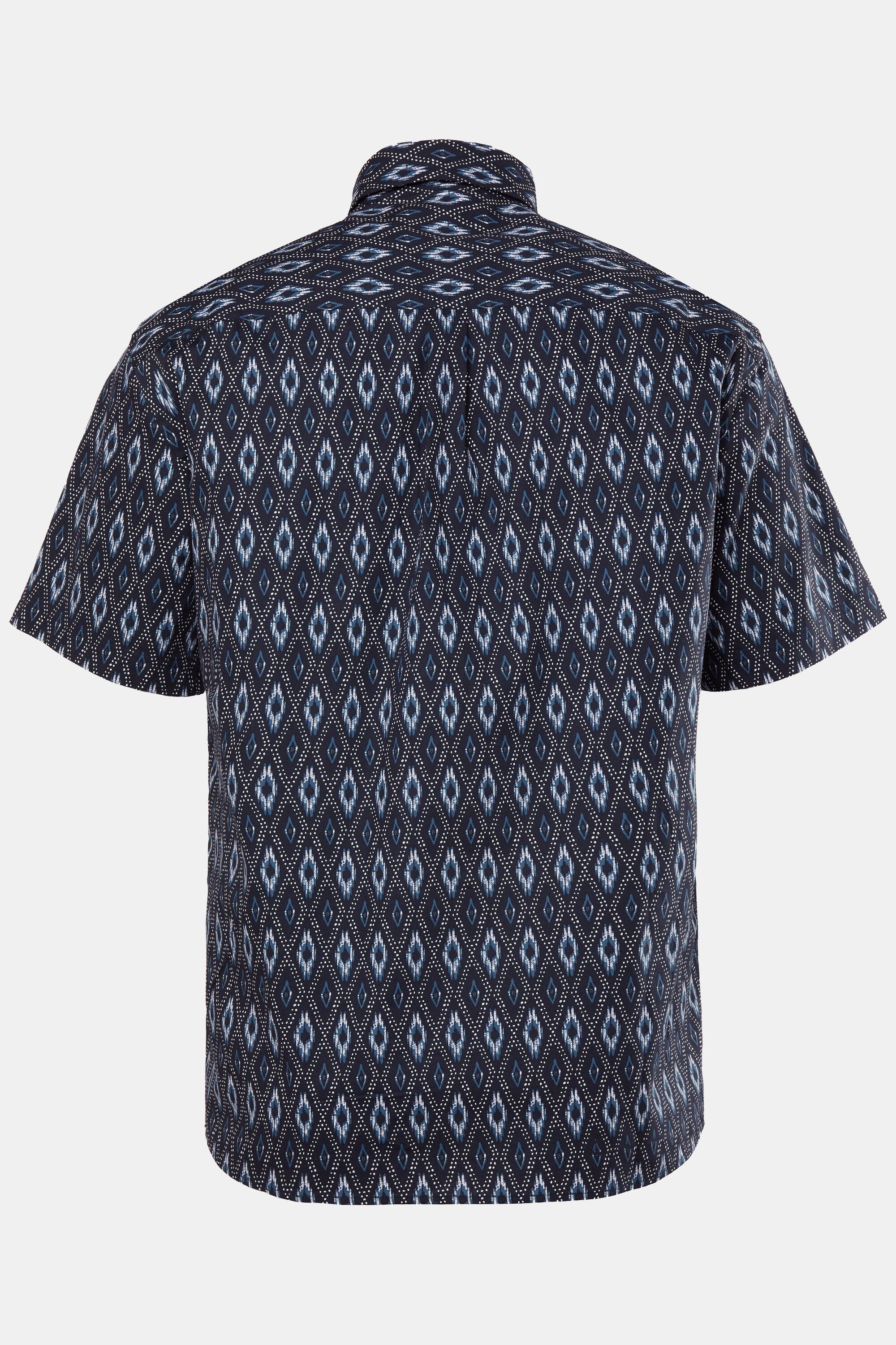 Men Plus Kurzarmhemd Hemd Halbarm Kentkragen Alloverdruck Comfort Fit – Bild 3 von 3
