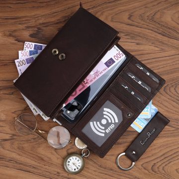 Chunkyrayan Geldbörse Chunkyrayan Echtleder Damen Geldbörse Hochwertig Vintage RFID Schutz