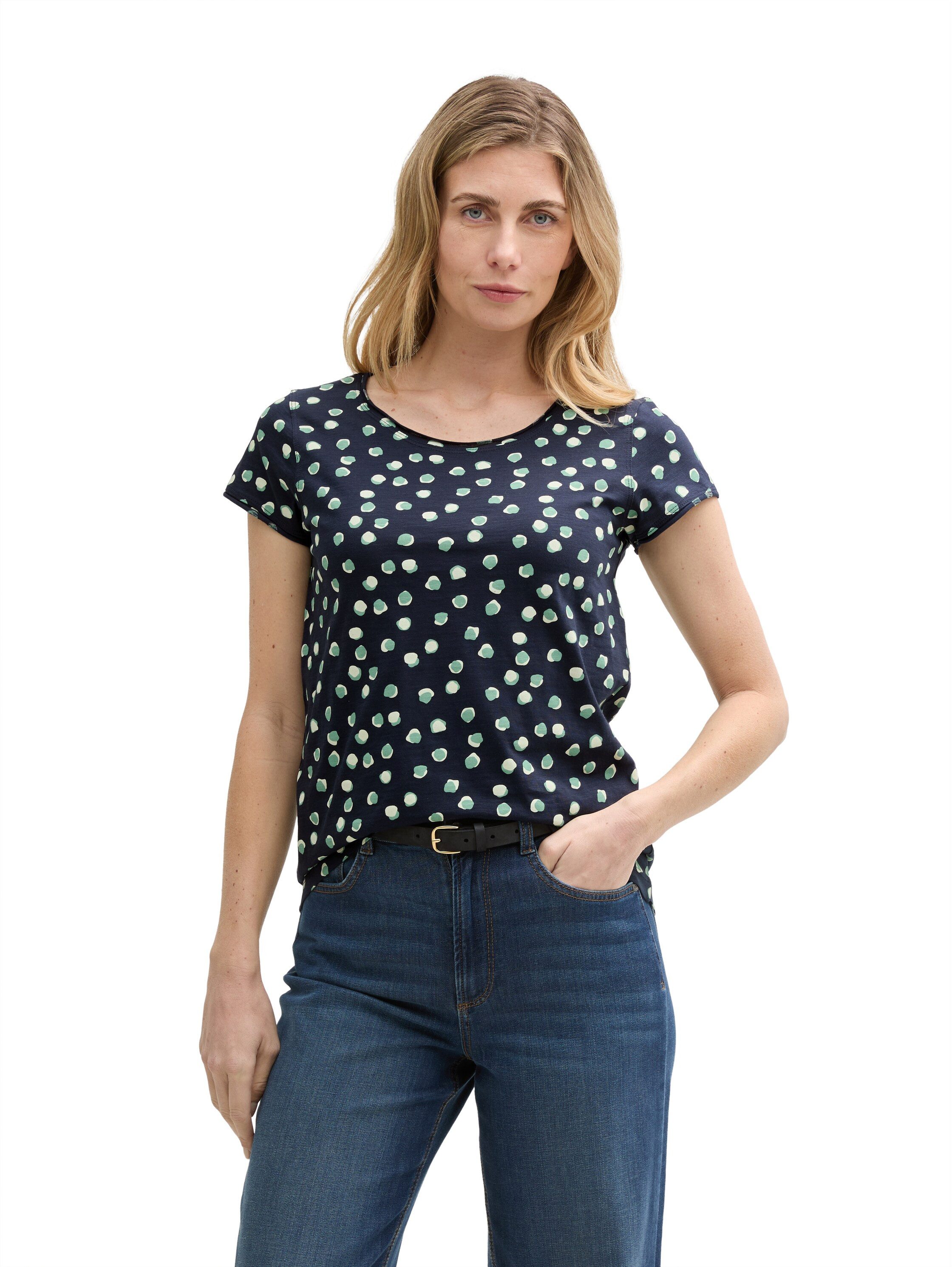 TOM TAILOR T-Shirt mit All-Over Print günstig online kaufen