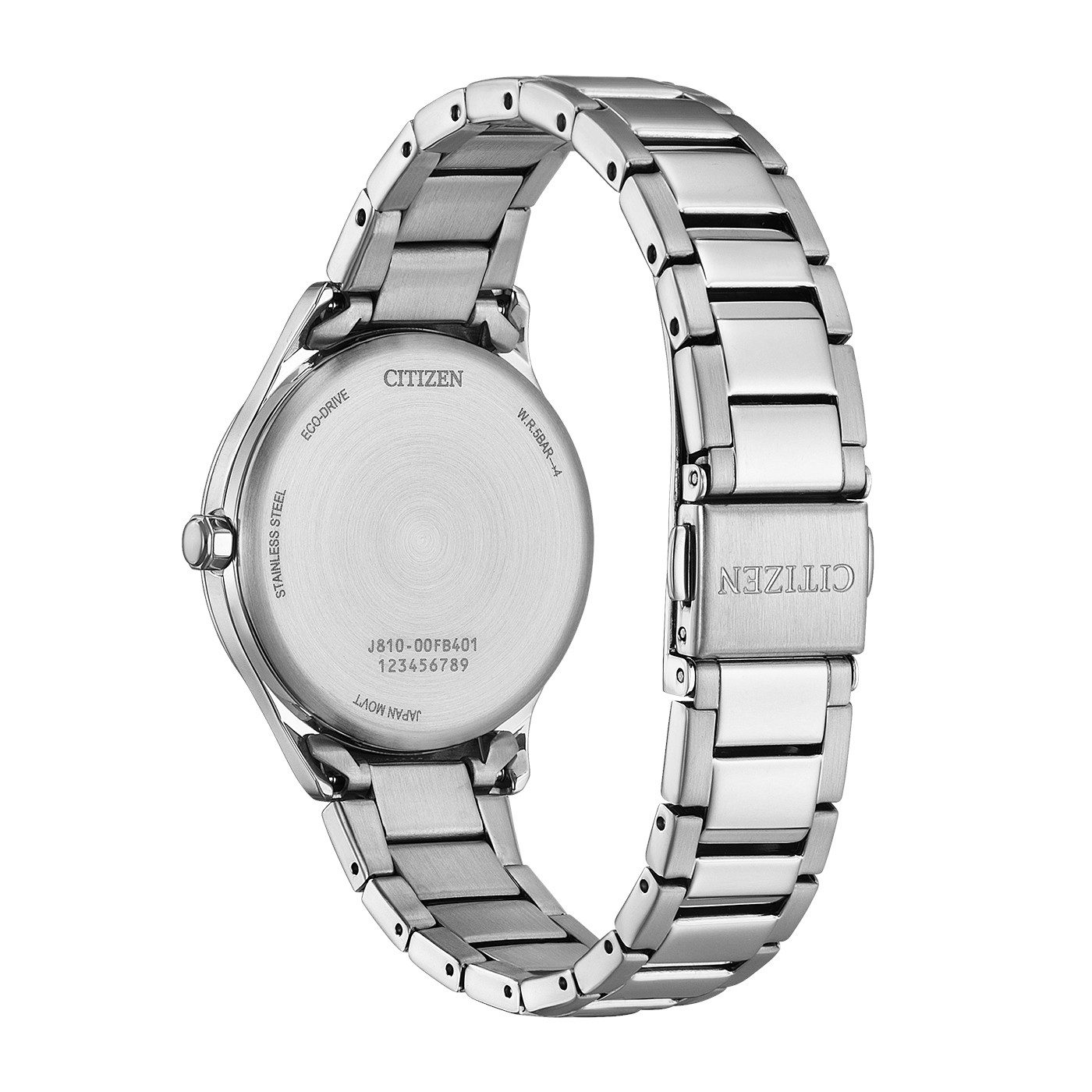 Citizen Solaruhr Elegance FE6121-67L, Armbanduhr, Damenuhr, Edelstahlarmband, analog, Big Date