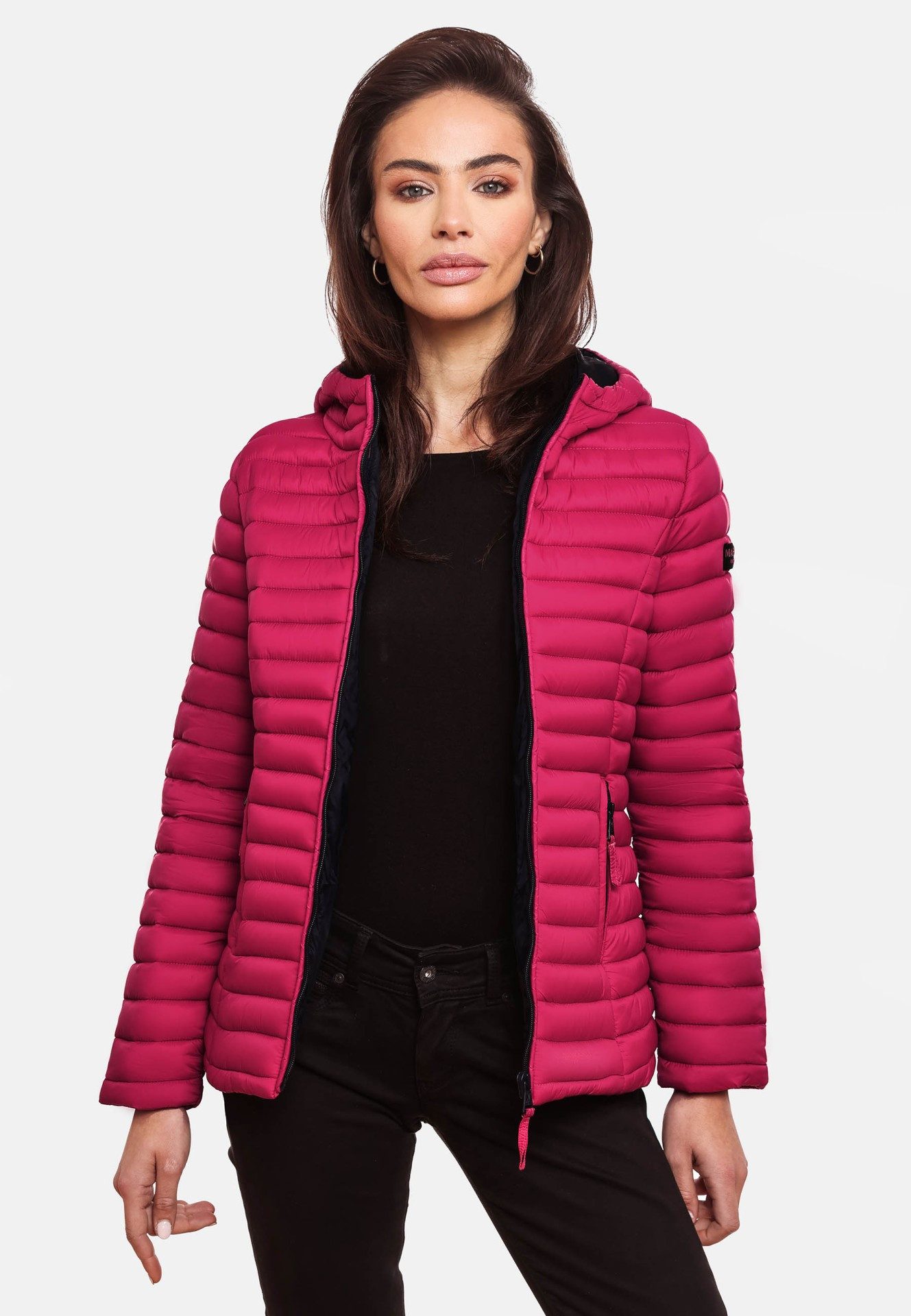 Marikoo Steppjacke Übergangsjacke mit kontrastfarbendem Reißverschluss günstig online kaufen