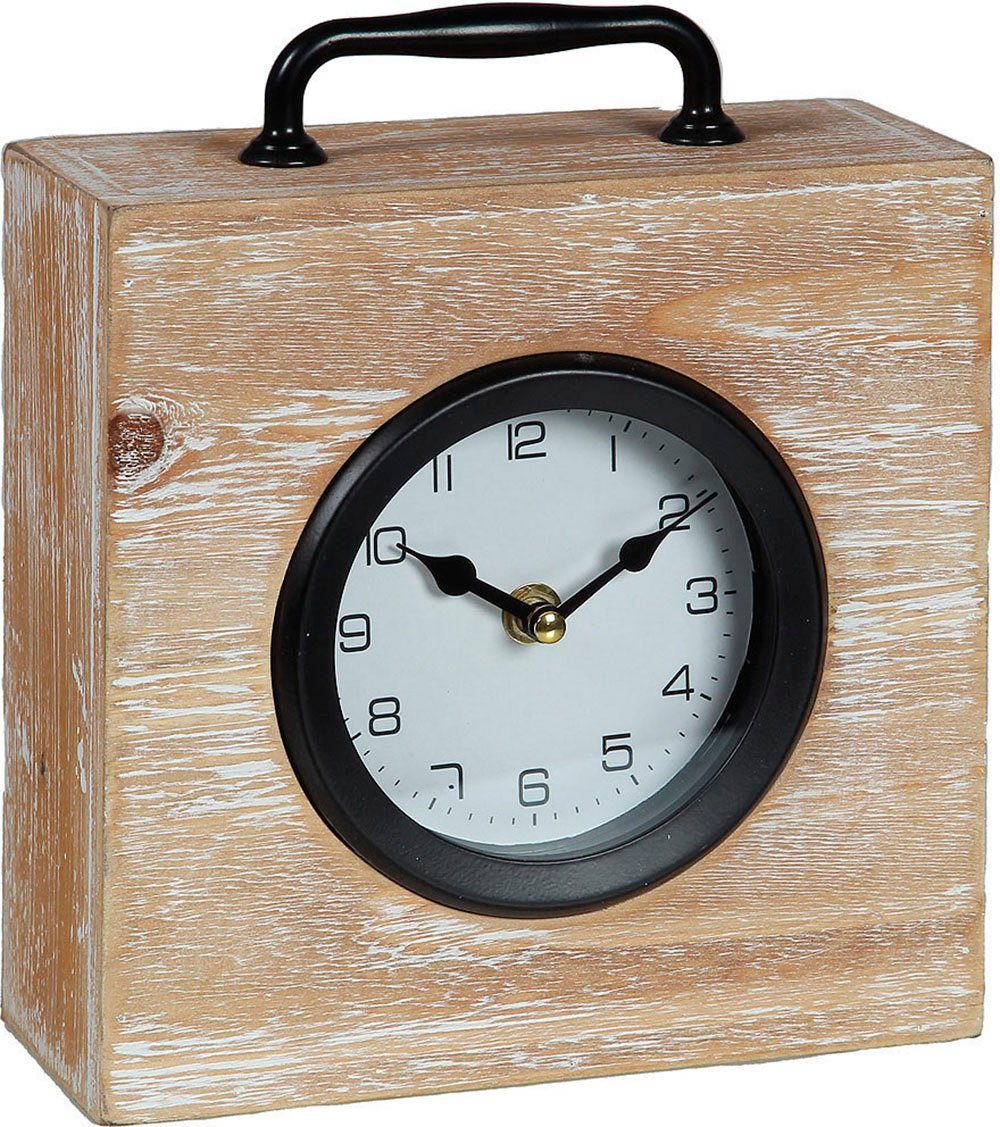 Tischuhr Haus 23cm holz Ambiente Tischuhr