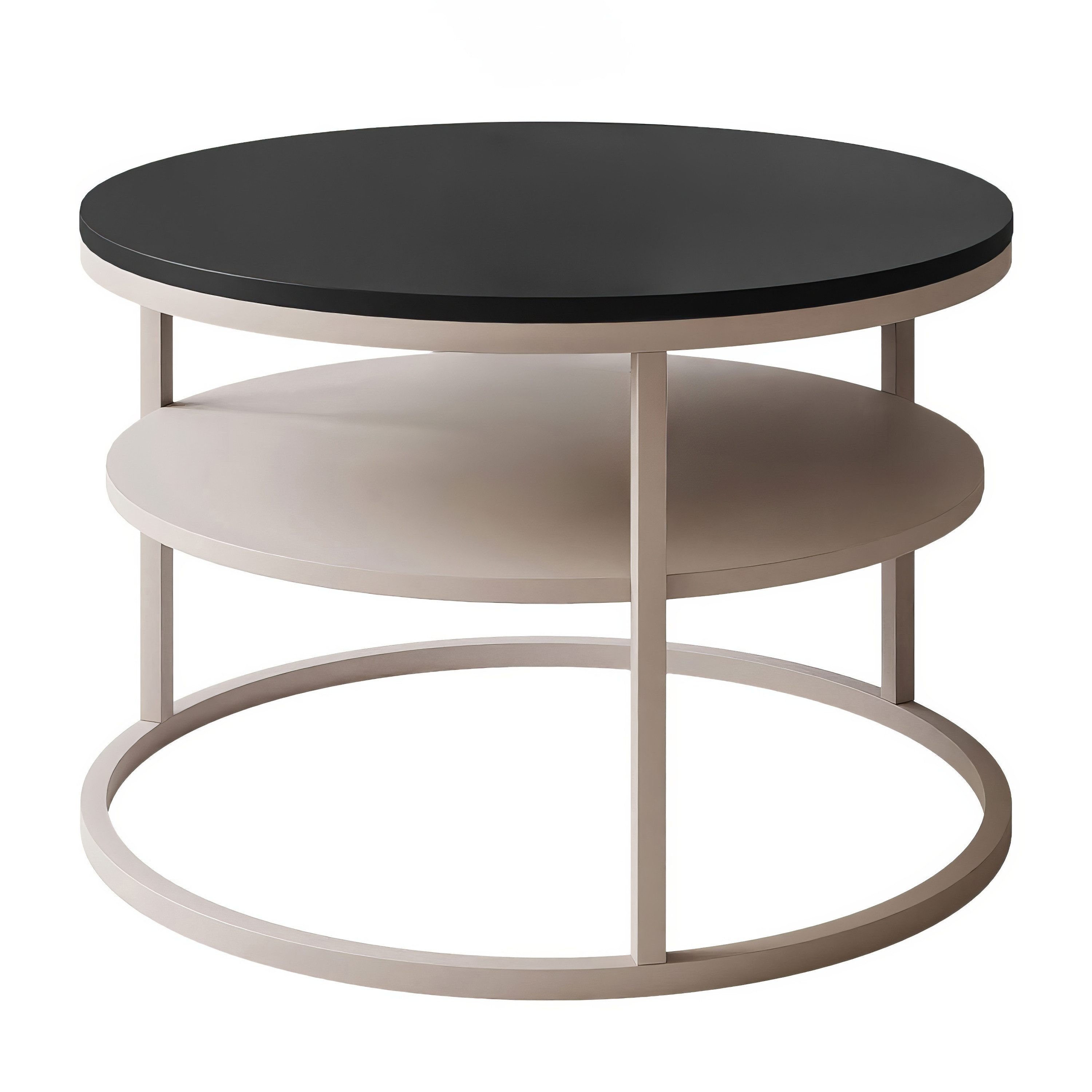 Lookway Couchtisch CIRI SLIM MATT Kaschmir mit Ablage (1 Tisch), Durchmesse günstig online kaufen