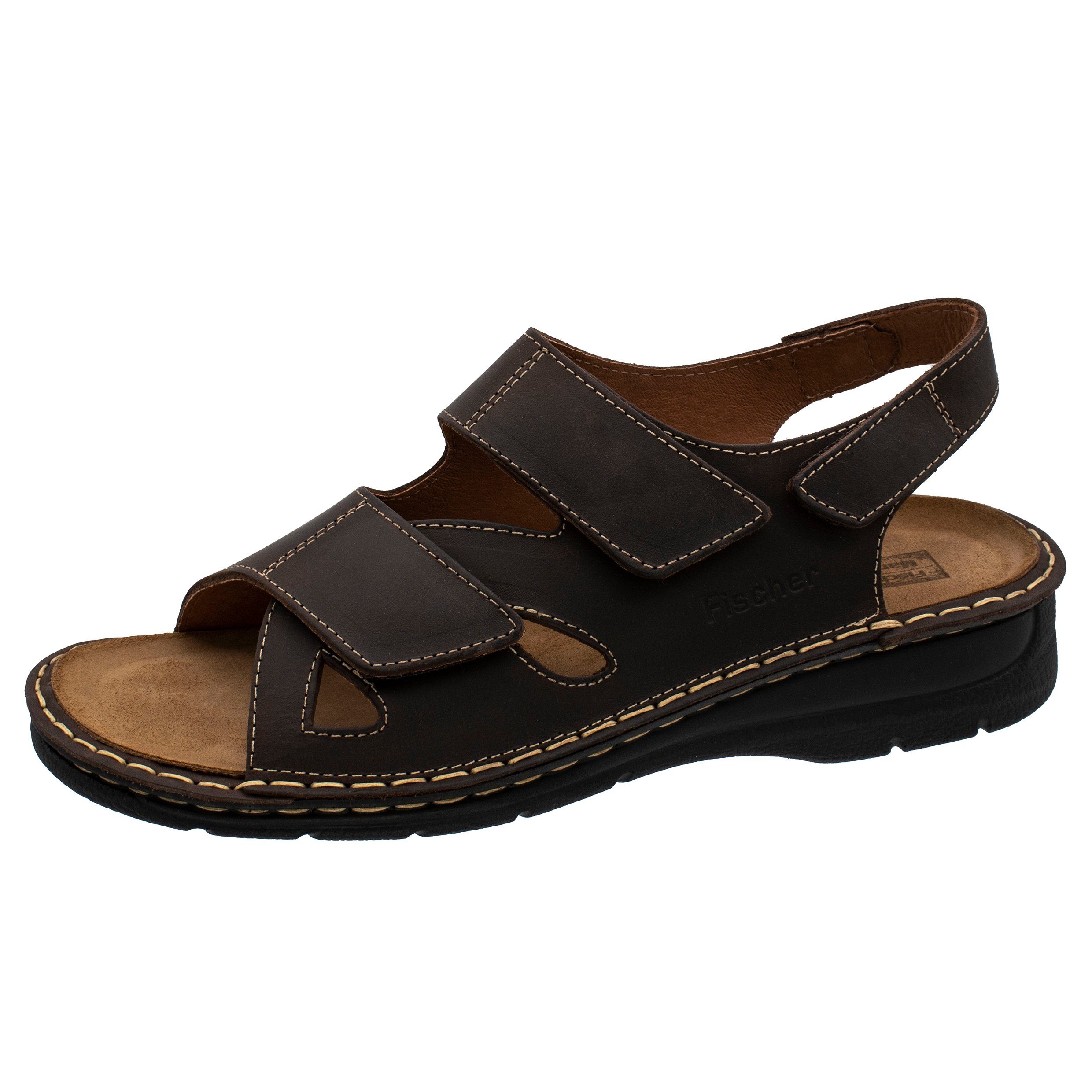 Fischer-Markenschuh Andreas Sandalette aus Nubukleder, gepolsterte Ledereinlegesohle herausnehmbar