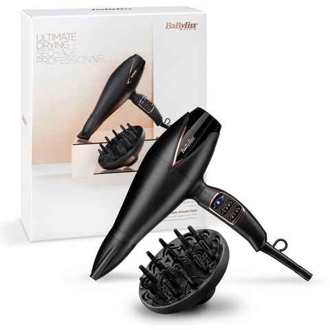 BaByliss Ionic-Haartrockner D665E Salon Air Brilliance, 2200 W, mit digitalem Motor