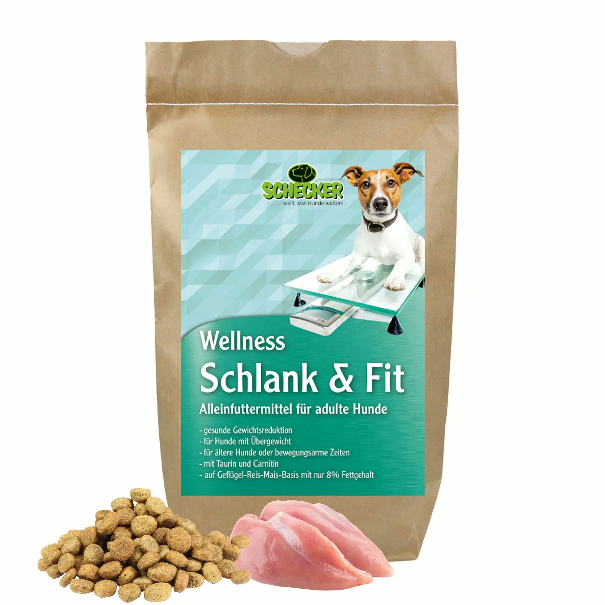 Schecker Schecker Trockenfutter Wellness Schlank & Fit, 1St., Ohne Farbstoffe