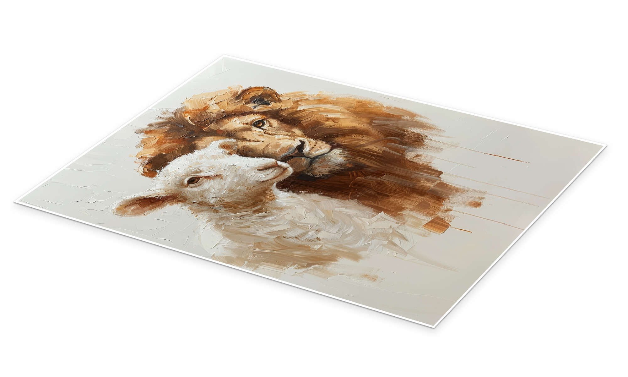 Posterlounge Wandbild Löwe und Lamm, DejaReve, günstig online kaufen