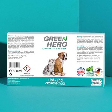 GreenHero Zeckenschutzmittel Floh- und Zeckenschutz, 500 ml