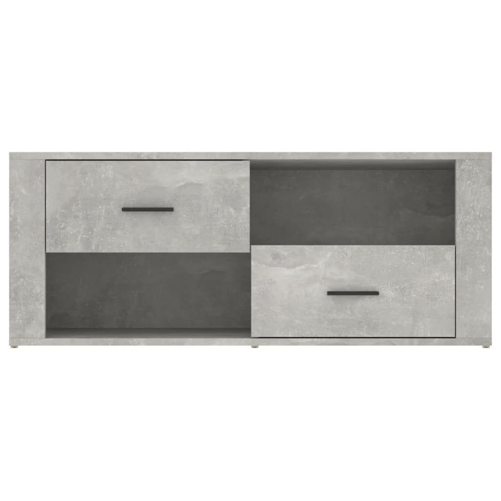 Holzwerkstoff Betongrau TV-Schrank (1-St) TV-Schrank vidaXL 100x35x40 cm