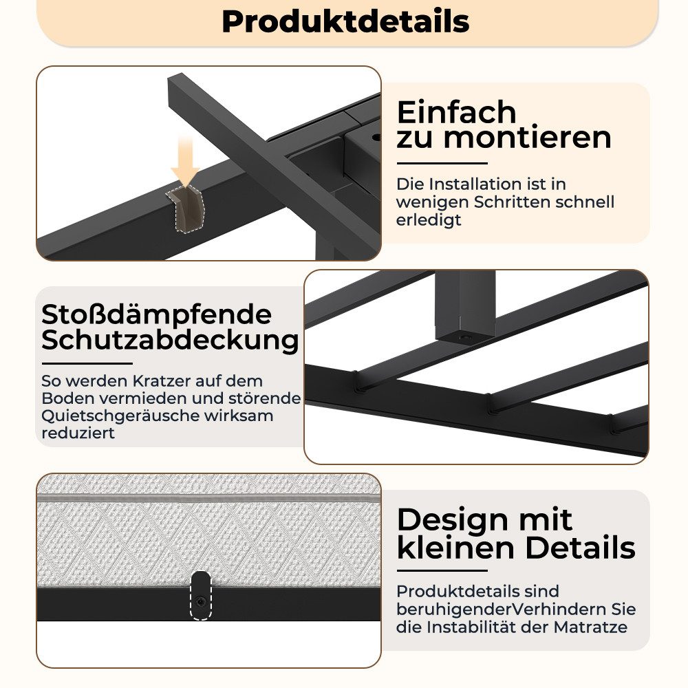 GLIESE Bett-Set mit Kopfteil