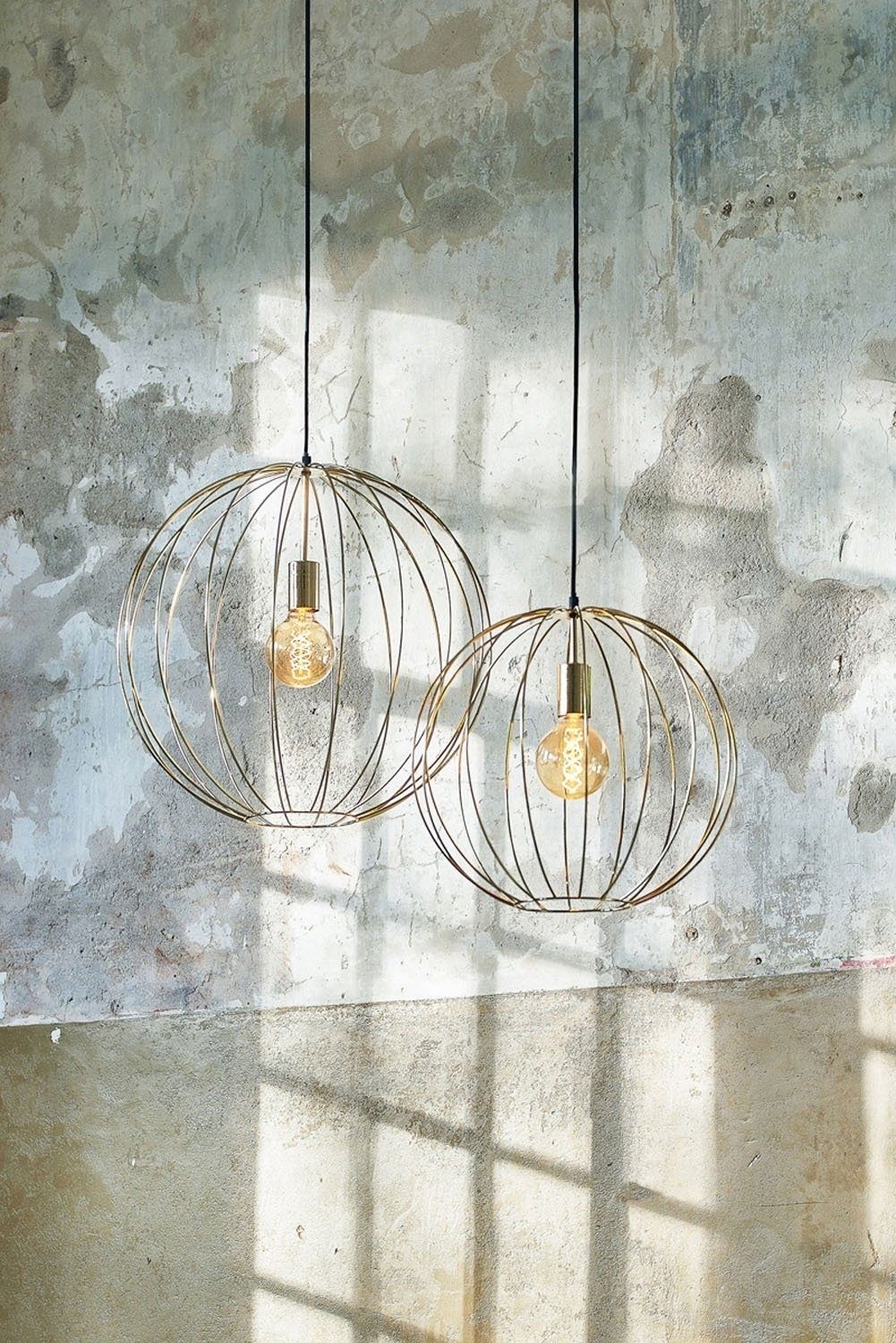 Light & Living Pendelleuchte SUDEN, 1-flammig, Goldfarben, Metall, H 120 cm, ohne Leuchtmittel, Hängeleuchte, Hängelampe