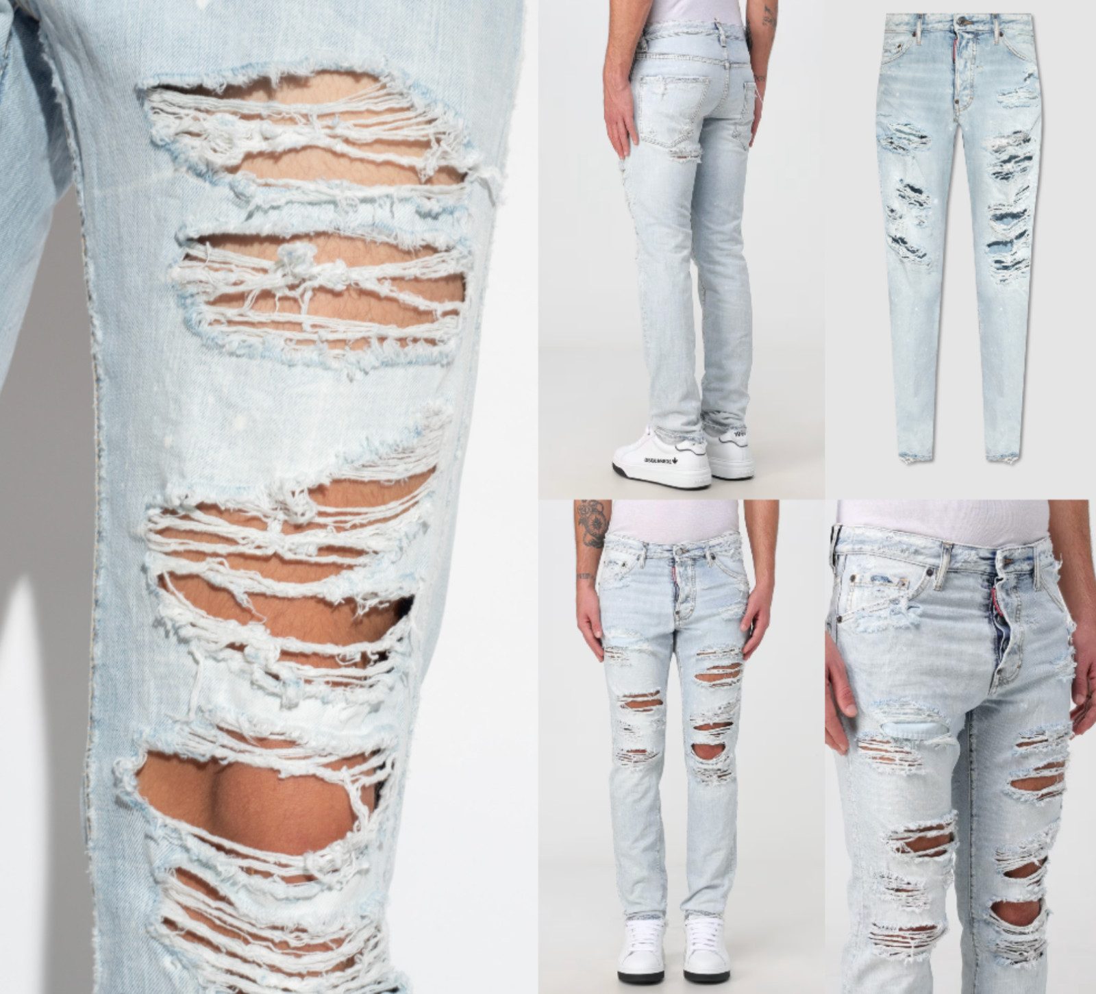 Dsquared2 Destroyed-Jeans DSQUARED2 COOL GUY JEANS Distressed Jeans Trouser Hose Denim Pants Lig