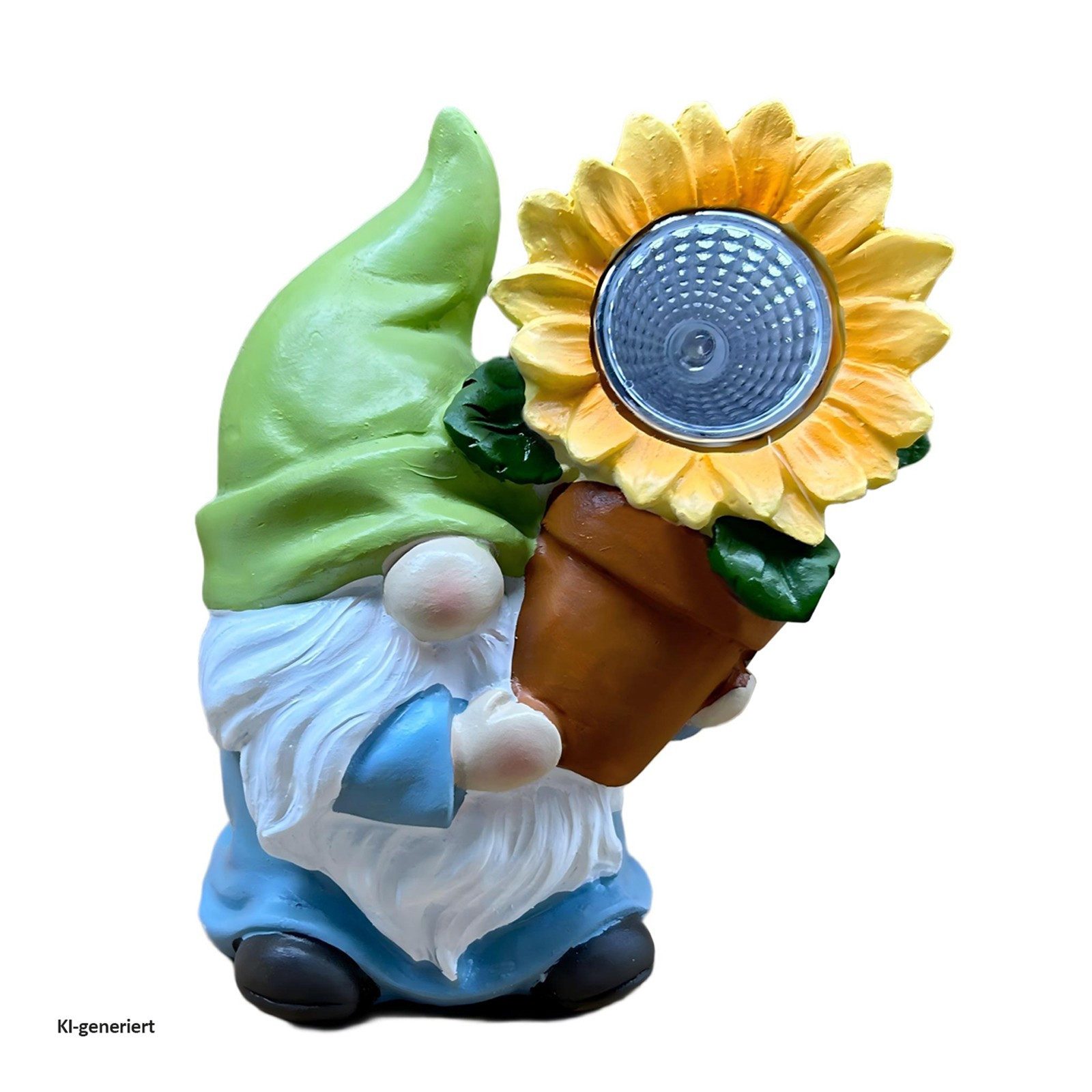 HTI-Living Gartenfigur Solar-Gartenfigur Zwerg mit Blume, (Stück, 1 St., 1 Solar-Gartenfigur)
