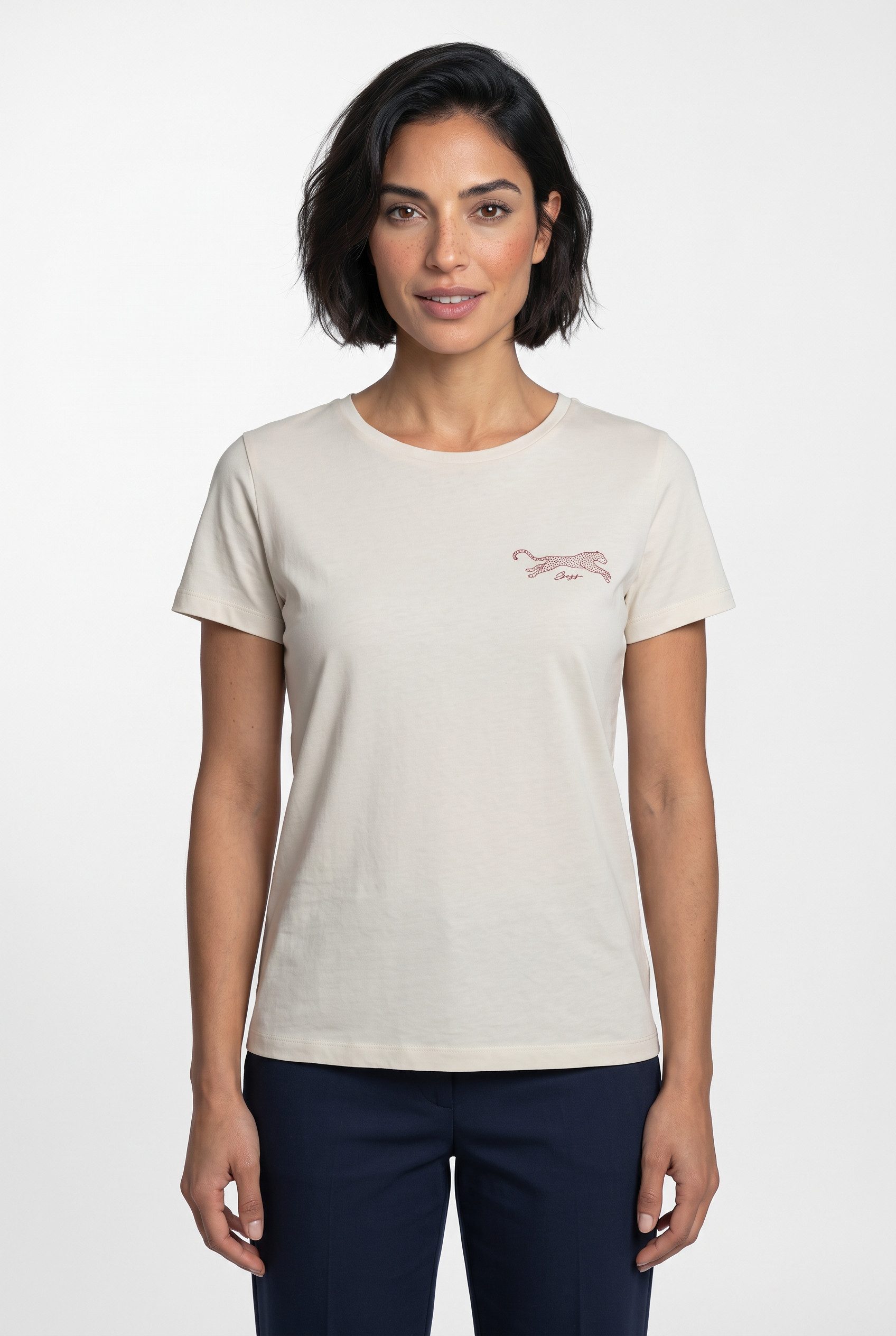 BOSS ORANGE T-Shirt Elove Premium Damenmode mit Stickerei, Slim Fit