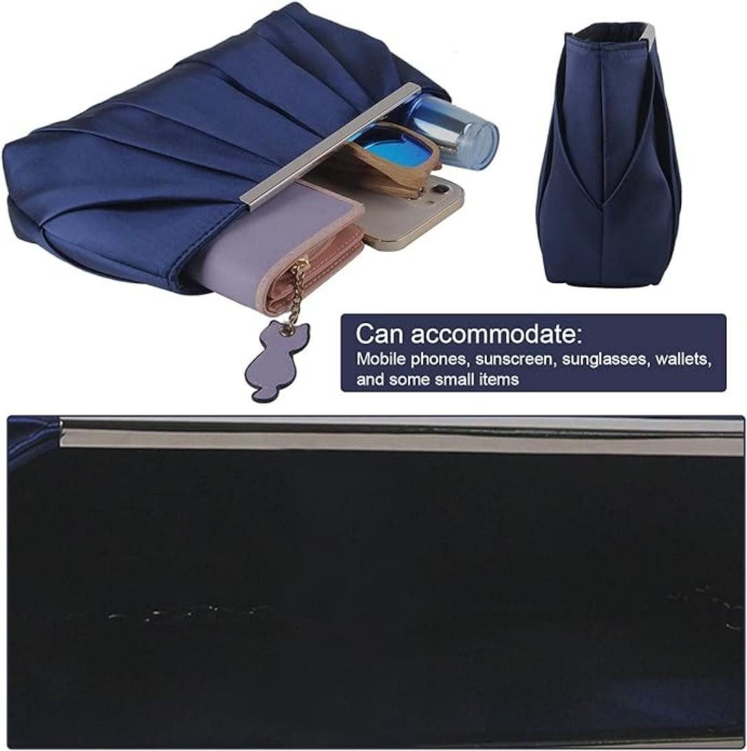 Coonoor Abendtasche Damen Satin Abendtasche Elegante Satin Plissee Abend Clutch