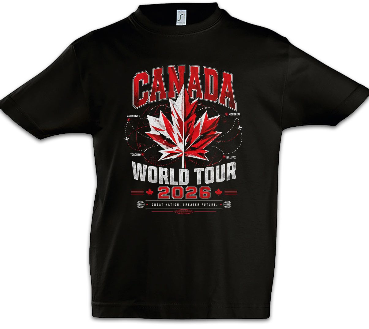 Print-Shirt Team Canada 4 Kinder T-Shirt Kanada Maple Leaf True North Ottawa