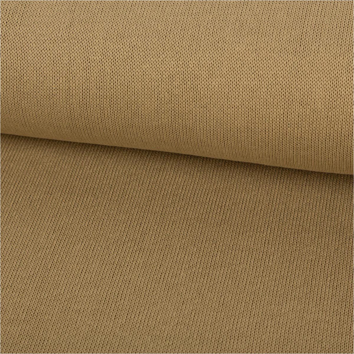 SCHÖNER LEBEN. Stoff Strickstoff Meterware aus 100% Baumwolle in Olivgrün 135cm, atmungsaktiv