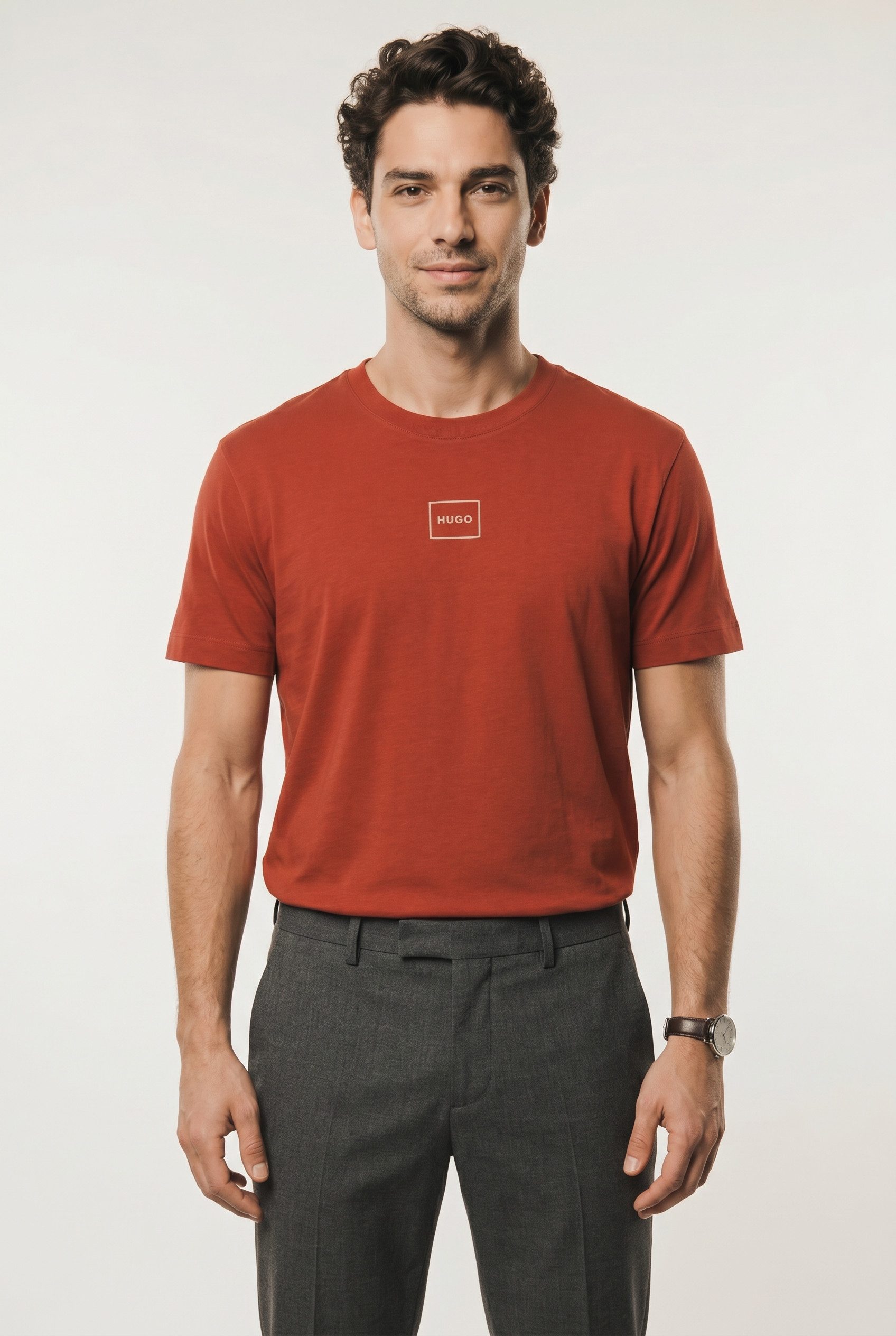 HUGO T-Shirt Laze T-Shirt mit Rundhalsausschnitt