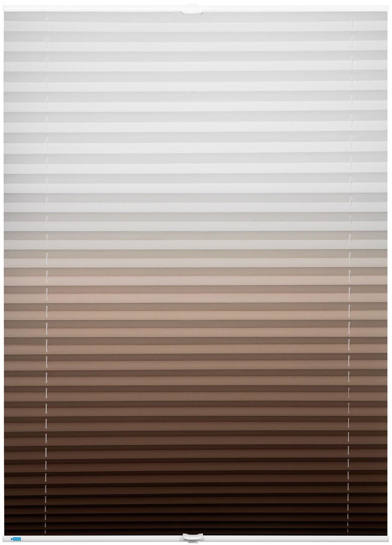 K-HOME Plissee Farbverlauf Sunrise, Lichtschutz, ohne Bohren, verspannt, Kl günstig online kaufen