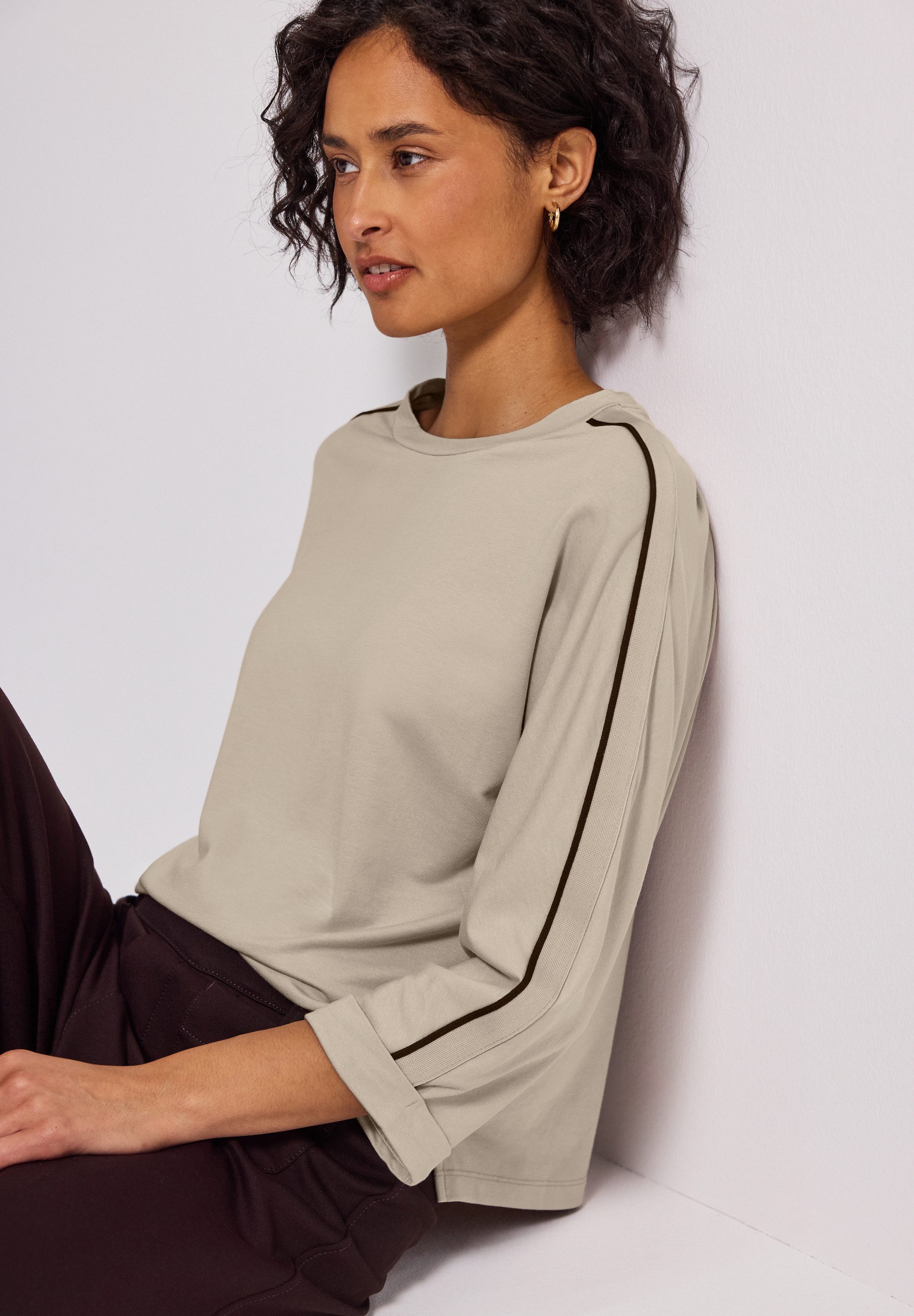 STREET ONE 3/4-Arm-Shirt mit Galonstreifen günstig online kaufen