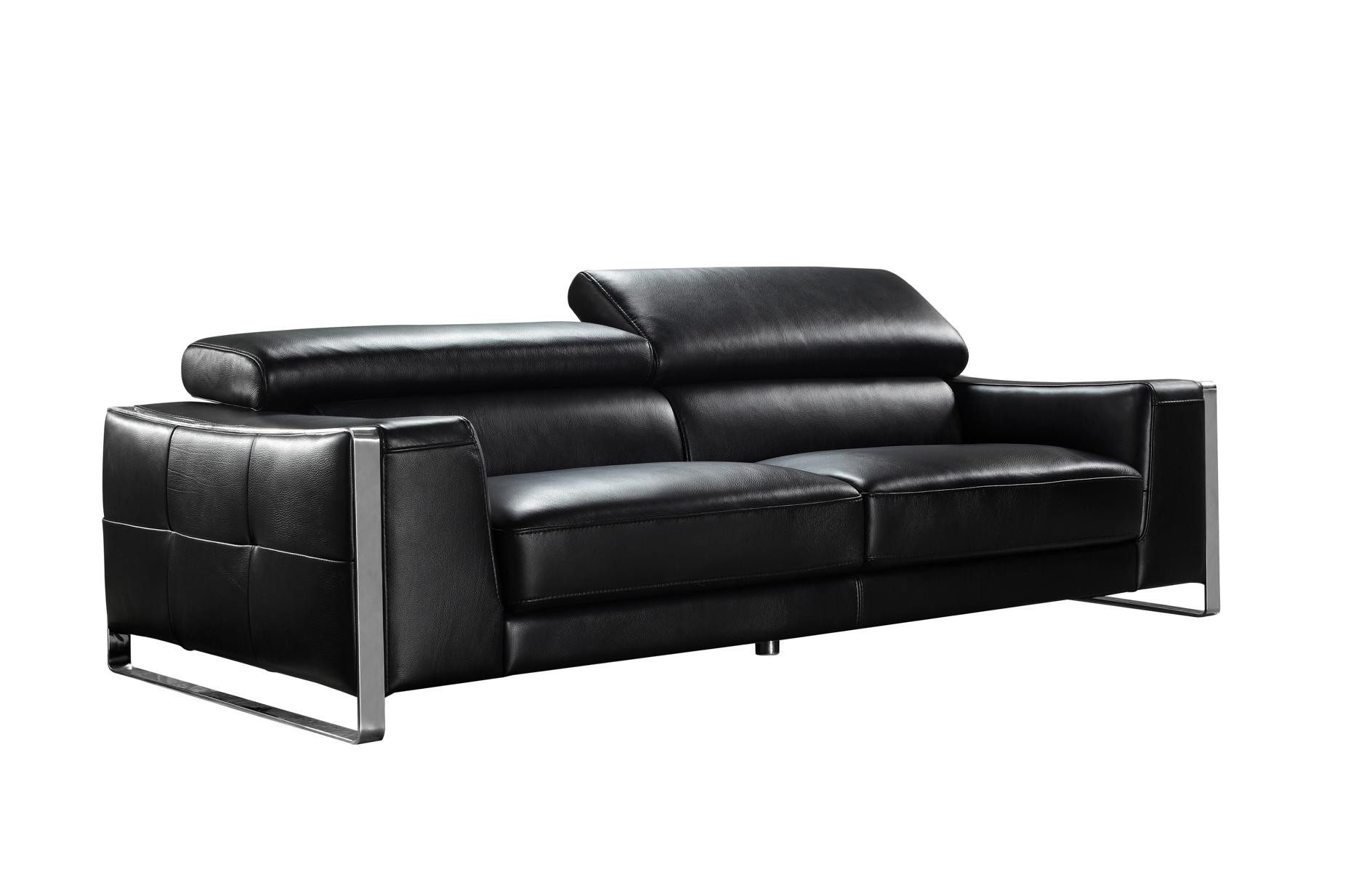 Salottini 3-Sitzer XL 3er Sofa Andrea 3-Sitzer Leder Couch Ledersofa, bewegliche Kopfstützen