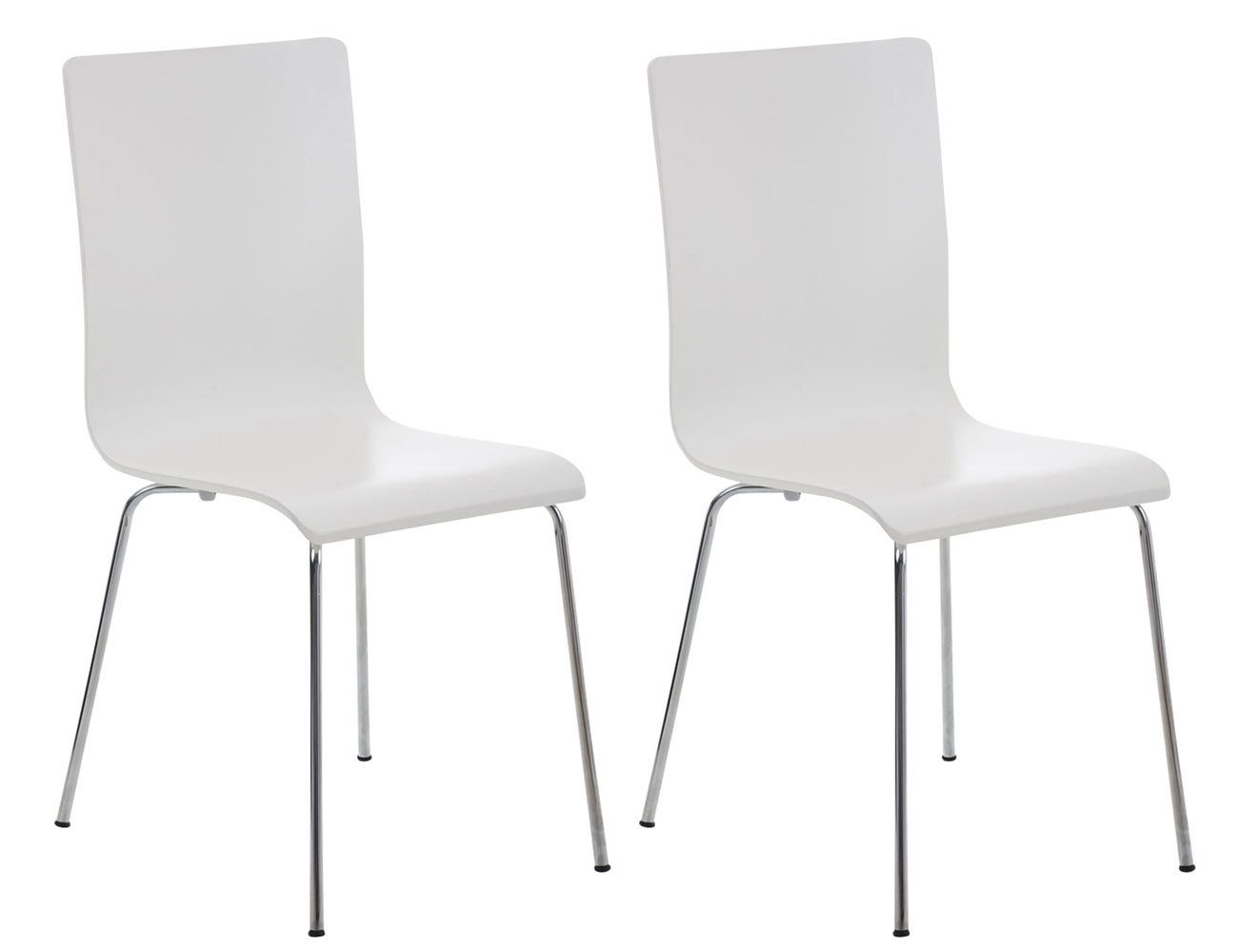 CLP Besucherstuhl Pepe (2er Set, 2 St), mit Holzsitz und Metallgestell