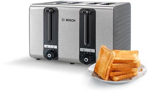 4 BOSCH kurze Toaster 1800 W TAT7S45, Schlitze,