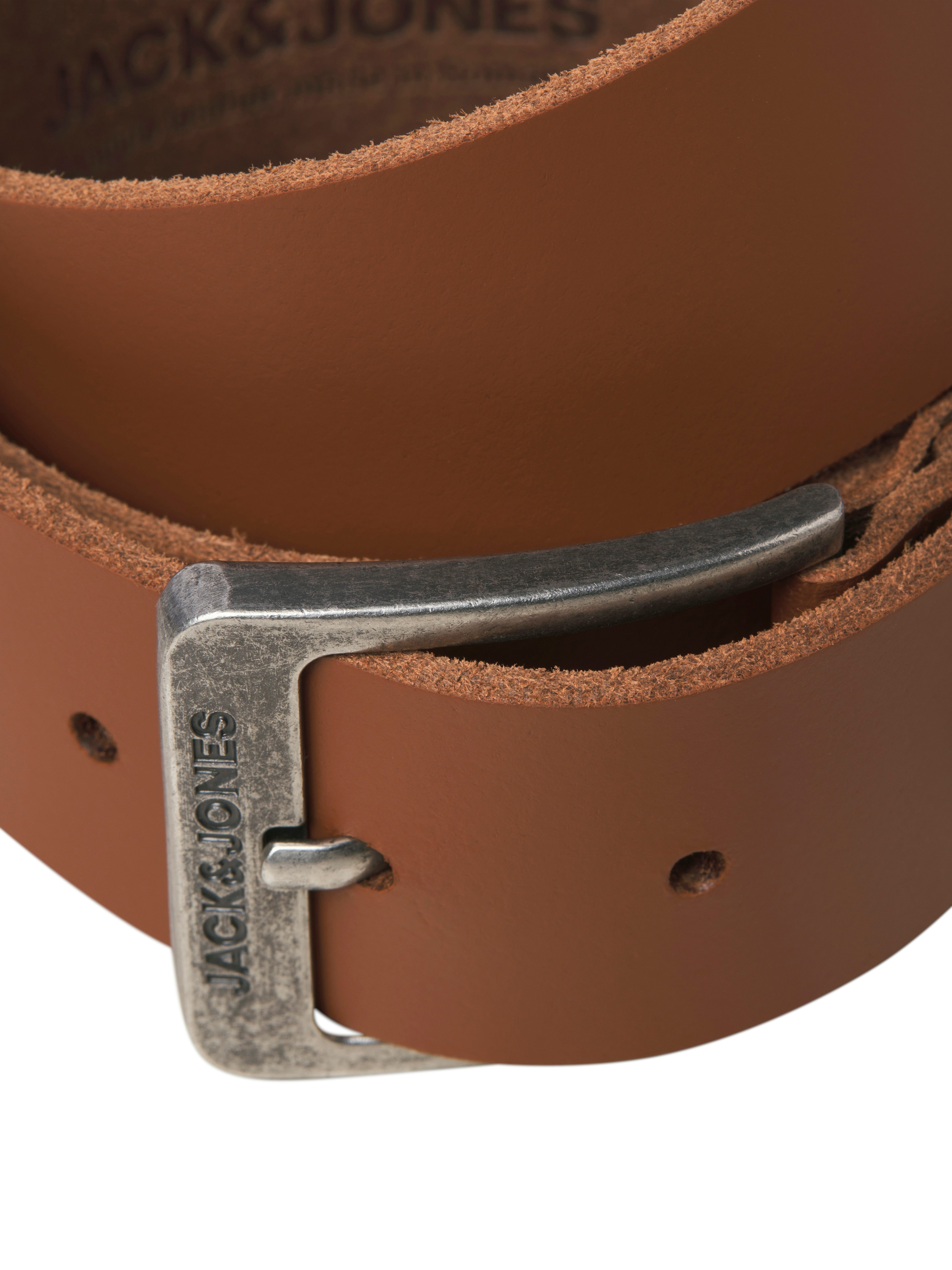 Jack & Jones Ledergürtel JACBRAGA LEATHER BELT SN mit silberner Schließe günstig online kaufen