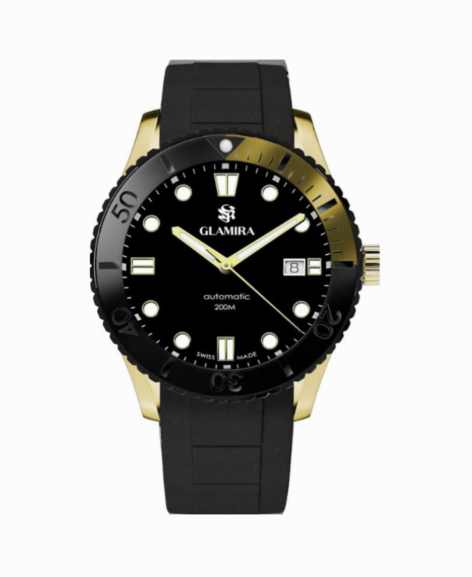 GLAMIRA Luxusuhr GLAMIRA Aurevian Sport Automatikuhr Schwarz, (1-tlg), Automatik