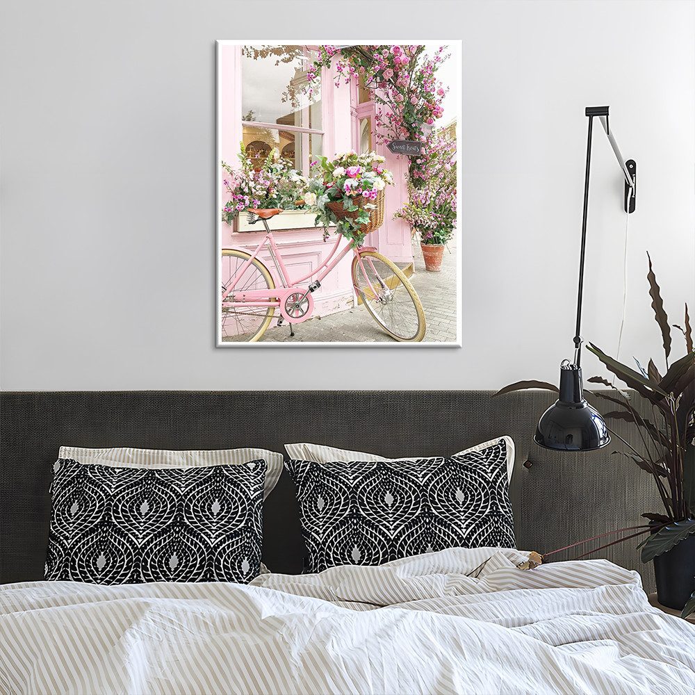 Rötting Design Malen nach Zahlen Diamond Painting Set 5D DIY Motiv Fahrrad mit Blumenbouquet (Komplett-Set), Diamond Painting Vollbild, Vollständiges Zubehörpaket