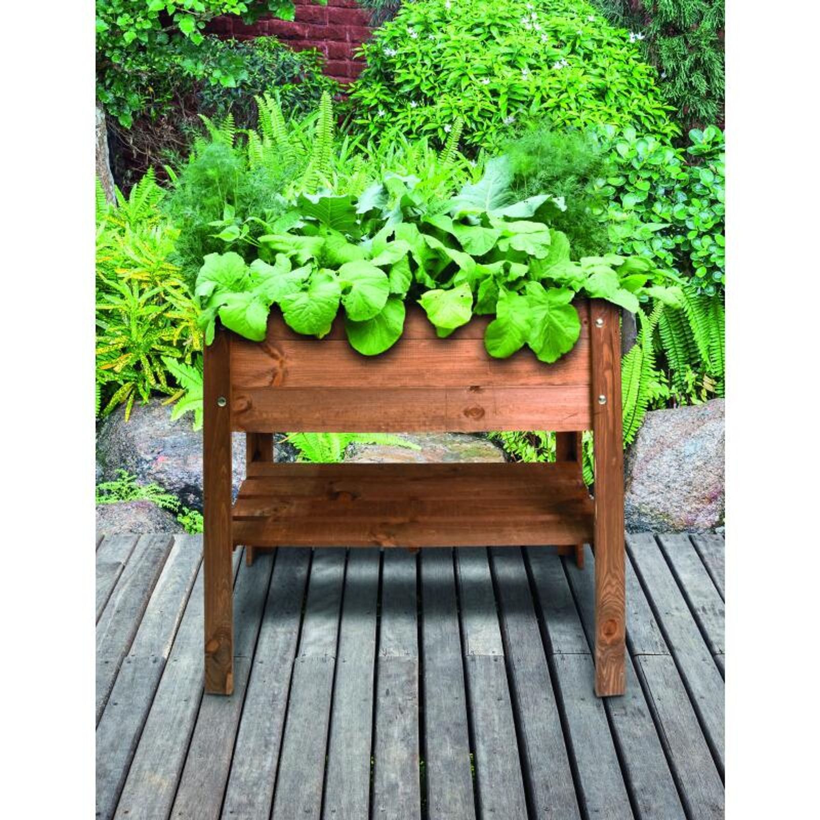 BURI Hochbeet Hochbeet Holzhochbeet 80,5x78,5x40cm Kiefer Garten Anzucht Pflanzen
