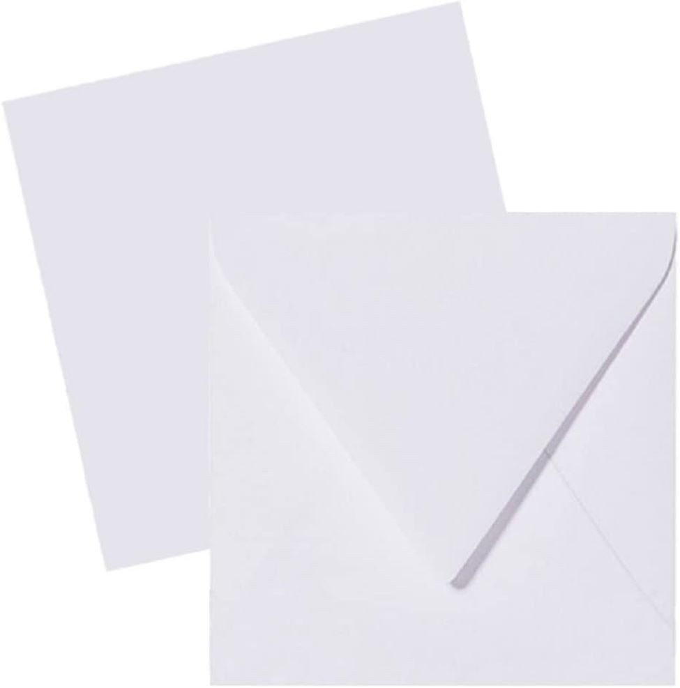 Briefumschläge24Plus Briefumschlag 12,5x12,5cm Конверты 120g feuchtklebend Silber Mettalic 50St., Quadratische Конверты 120g Papier Spitze Klappe