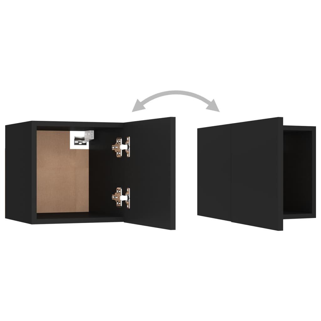 Schwarz (1-St) TV-Schrank-Set TV-Schrank vidaXL Holzwerkstoff 6-tlg.