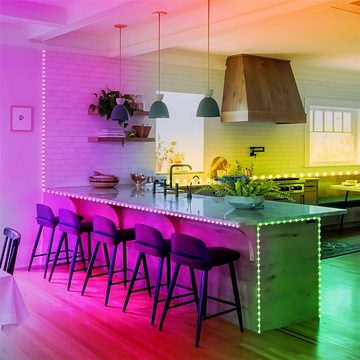 Retoo LED Stripe LED RGB Strip 5m Streifen Streifen SMD 3528 Lichtband Lichterkette, Vielseitig, Sie unterstützen Kreativität und Personalisierung
