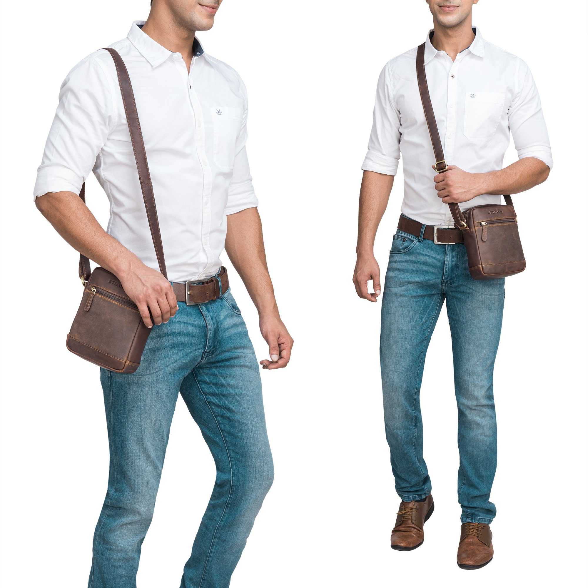 STILORD Schultertasche "Björn" Kleine Herren Tasche aus Echtleder günstig online kaufen