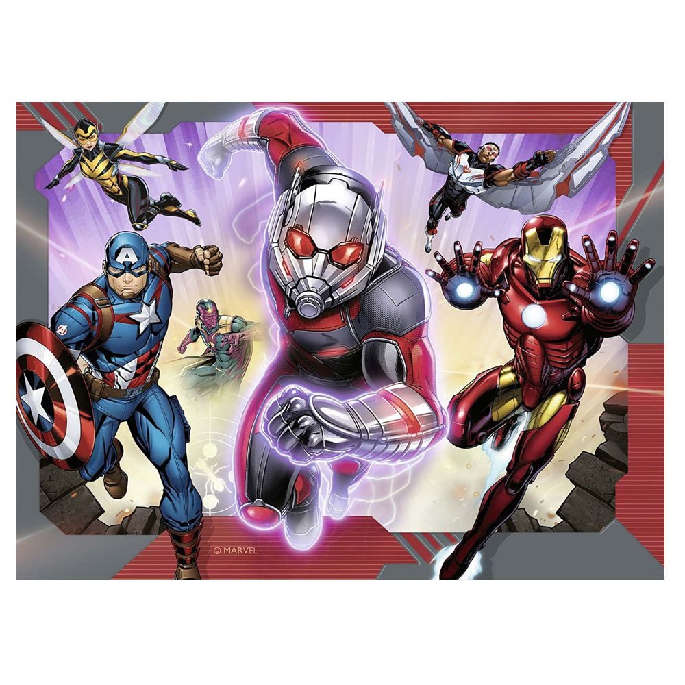 The AVENGERS Puzzle 4 in 1 Puzzle Box Marvel Avengers Ravensburger Kinder Puzzle, 24 Puzzleteile
