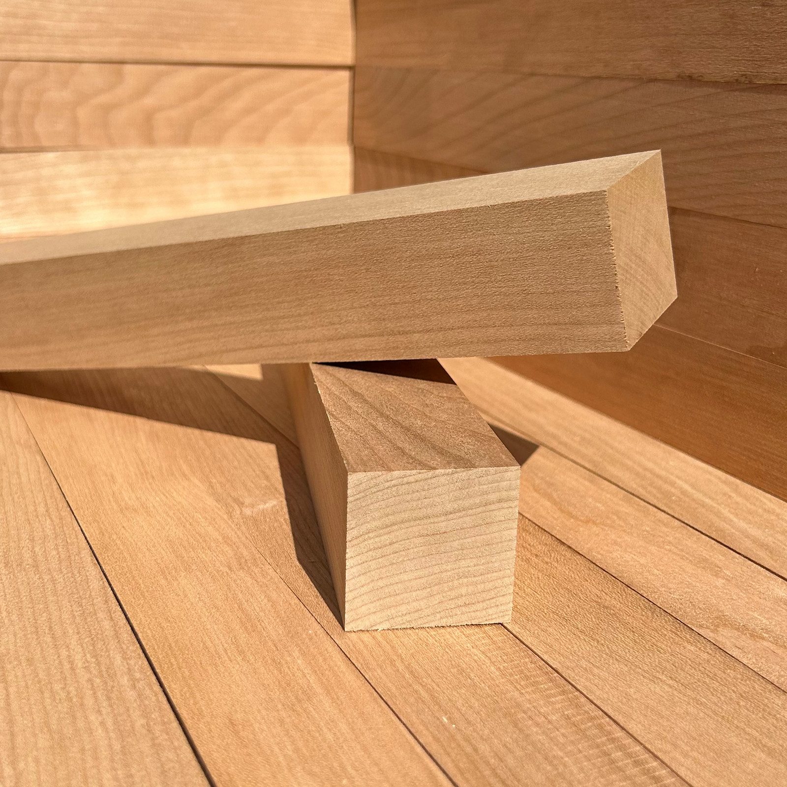ECI Tools Kantholz Amerikanische Kirschbaum Kantel 40 x 40 Länge 200mm