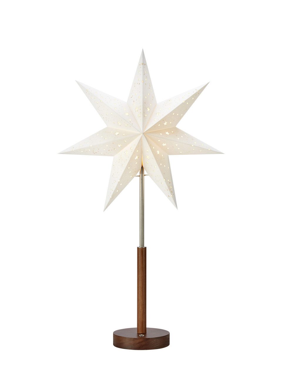 Markslöjd Dekofigur LED Tischlampe Stern Noella wiederaufladbar Papier