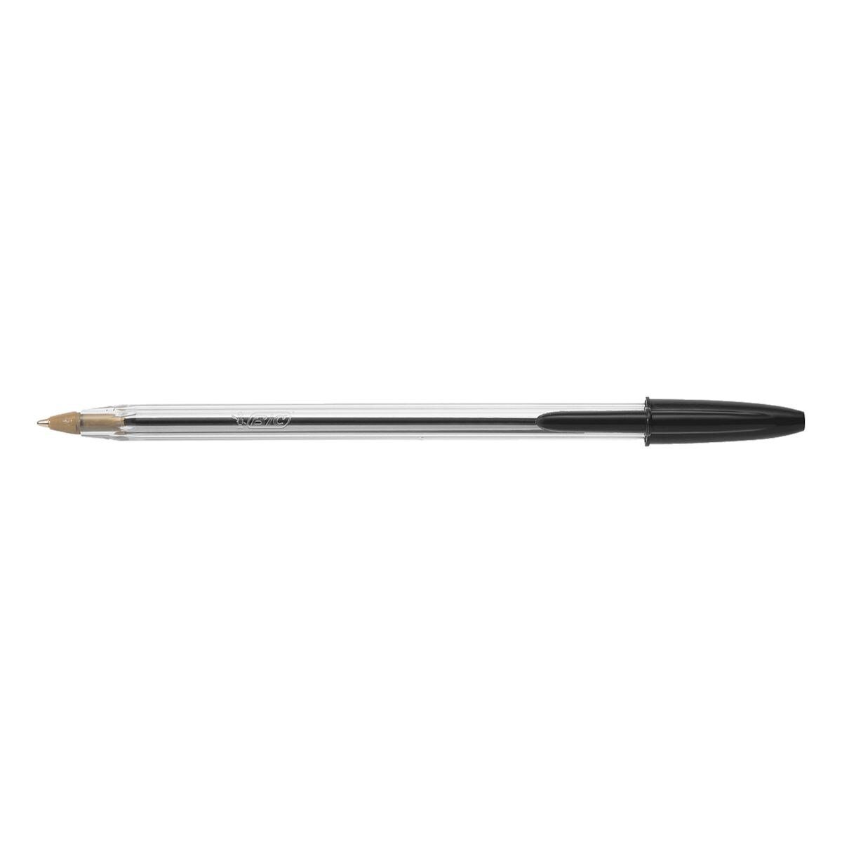 BIC Kugelschreiber Cristal, (50-tlg), mit Kappe schwarz