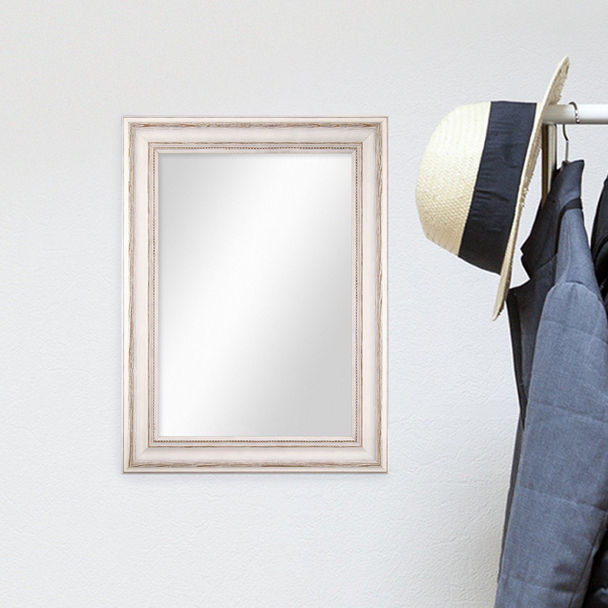 PHOTOLINI Spiegel mit breitem Massivholz-Rahmen, Wandspiegel günstig online kaufen