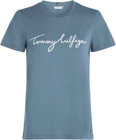 Tommy Hilfiger T-Shirt REG C-NK SIGNATURE TEE SS mit Logoschriftzug