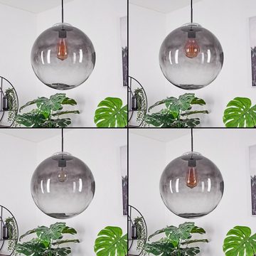 hofstein Hängeleuchte Hänge Lampen Glas grau Ess Wohn Schlaf Zimmer Beleuchtung 30 cm Pendel