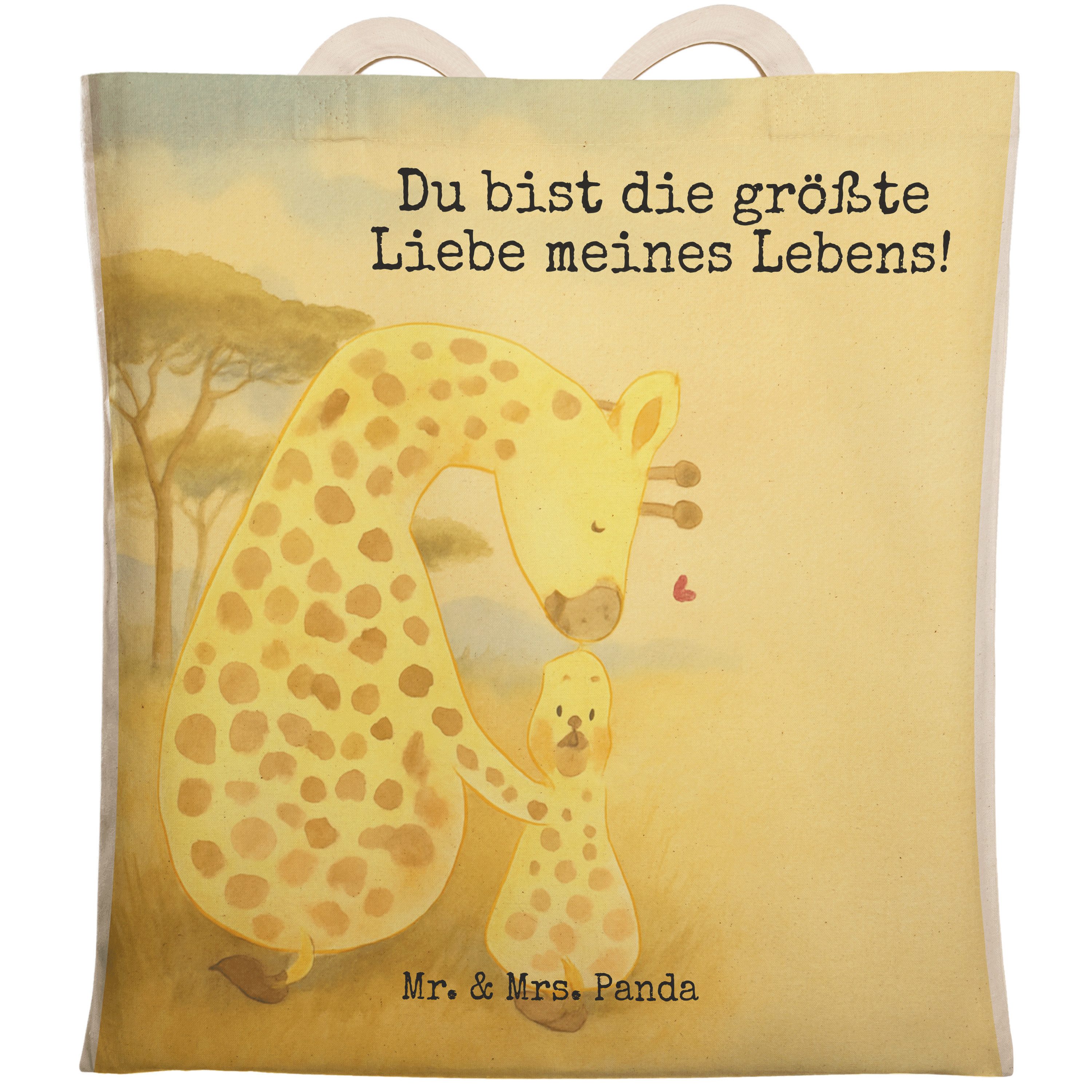 Tragetasche Giraffe Kind Design, Tote Bag, Weiß, Tochter, Mama, Einkaufstasche, A