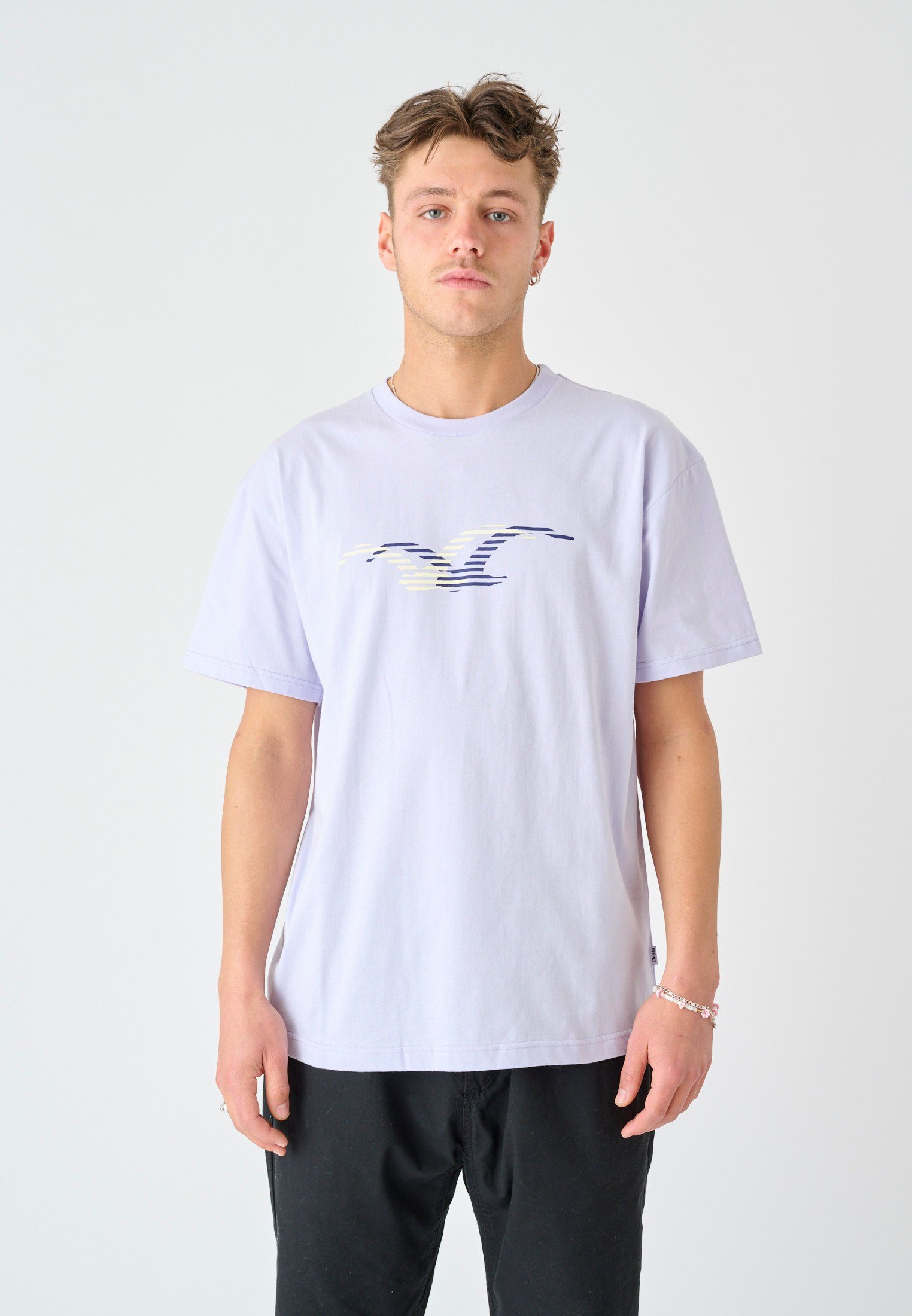 Cleptomanicx T-Shirt Shifiting Möwe mit trendigem Logoprint lila